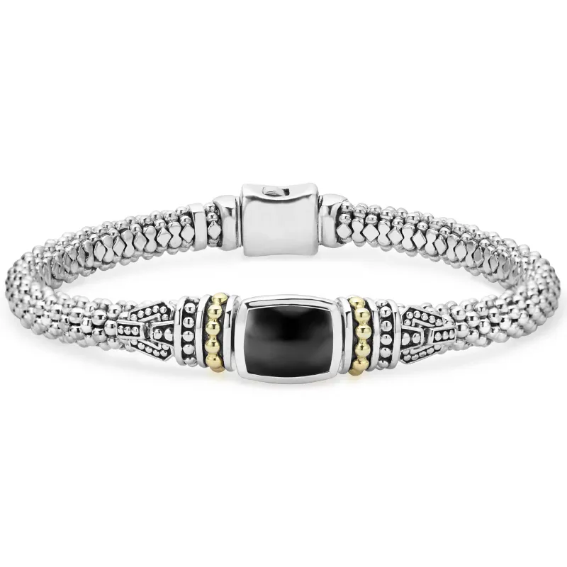 Rittenhouse Onyx Caviar Bracelet | 6mm sold by LAGOS
