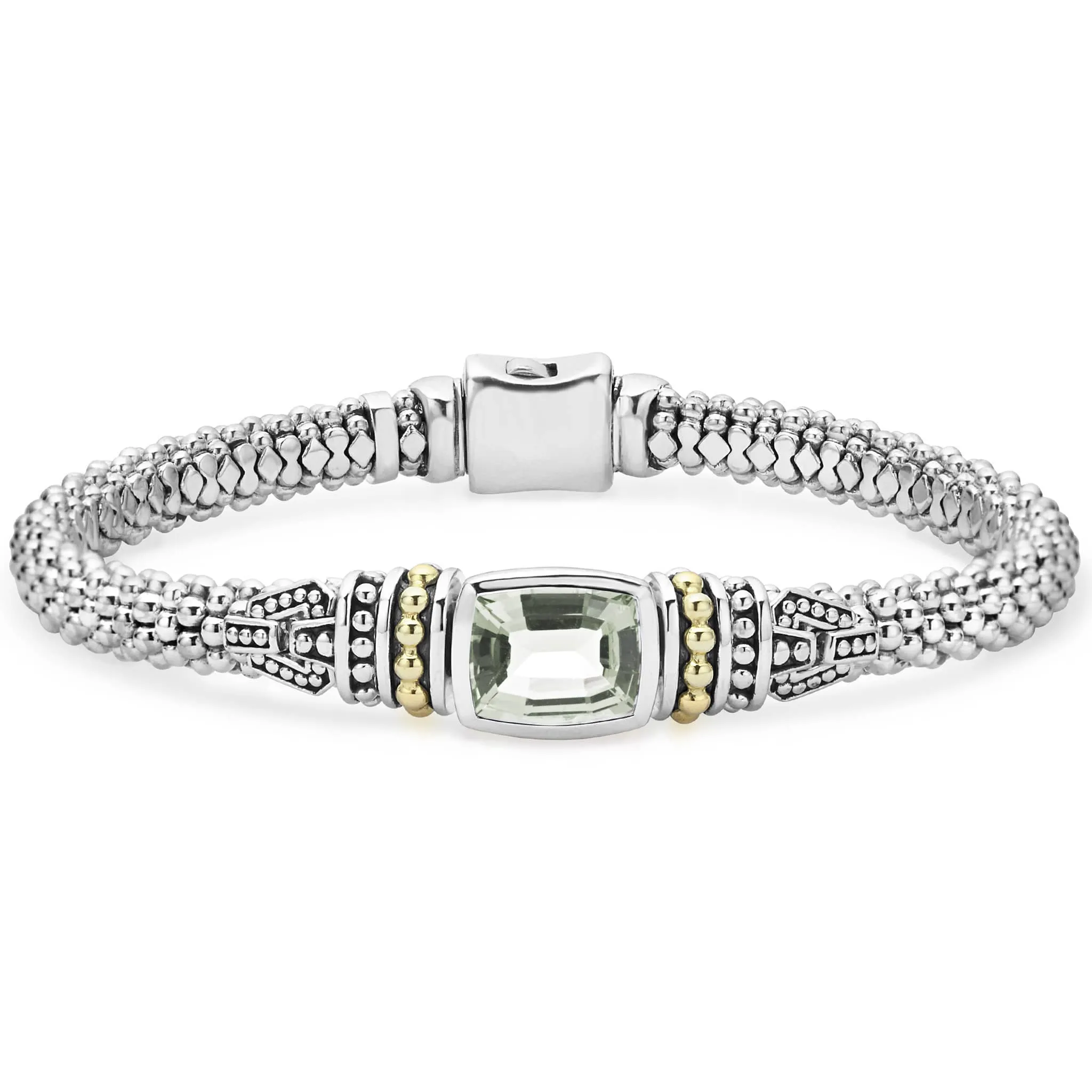 Rittenhouse Prasiolite Caviar Bracelet | 6mm sold by LAGOS