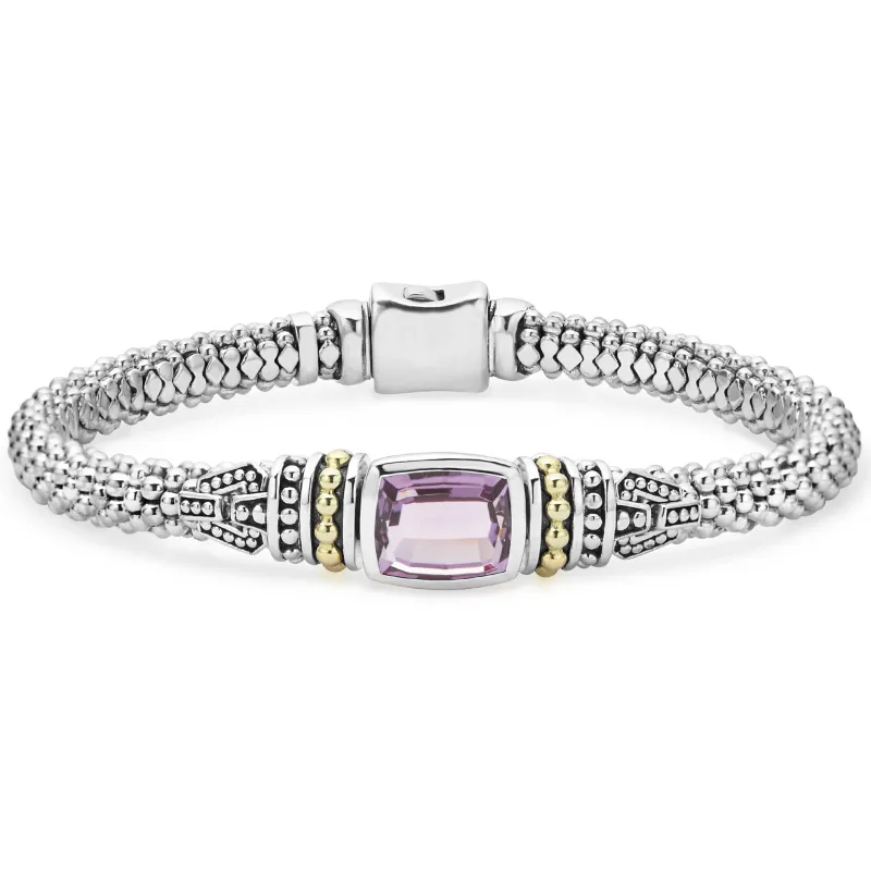 Rittenhouse Amethyst Caviar Bracelet | 6mm sold by LAGOS