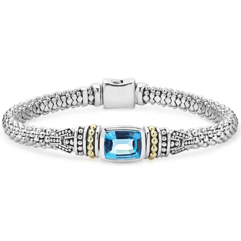 Rittenhouse Swiss Blue Topaz Caviar Bracelet | 6mm sold by LAGOS