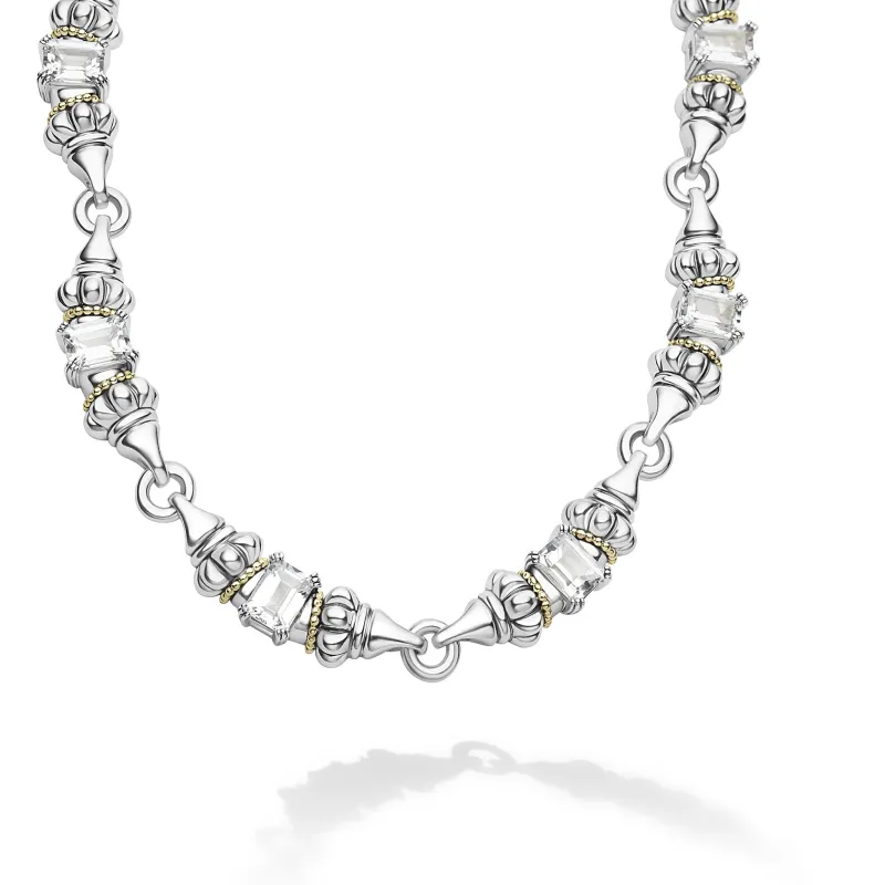 Glacier White Topaz Caviar Necklace sold by LAGOS