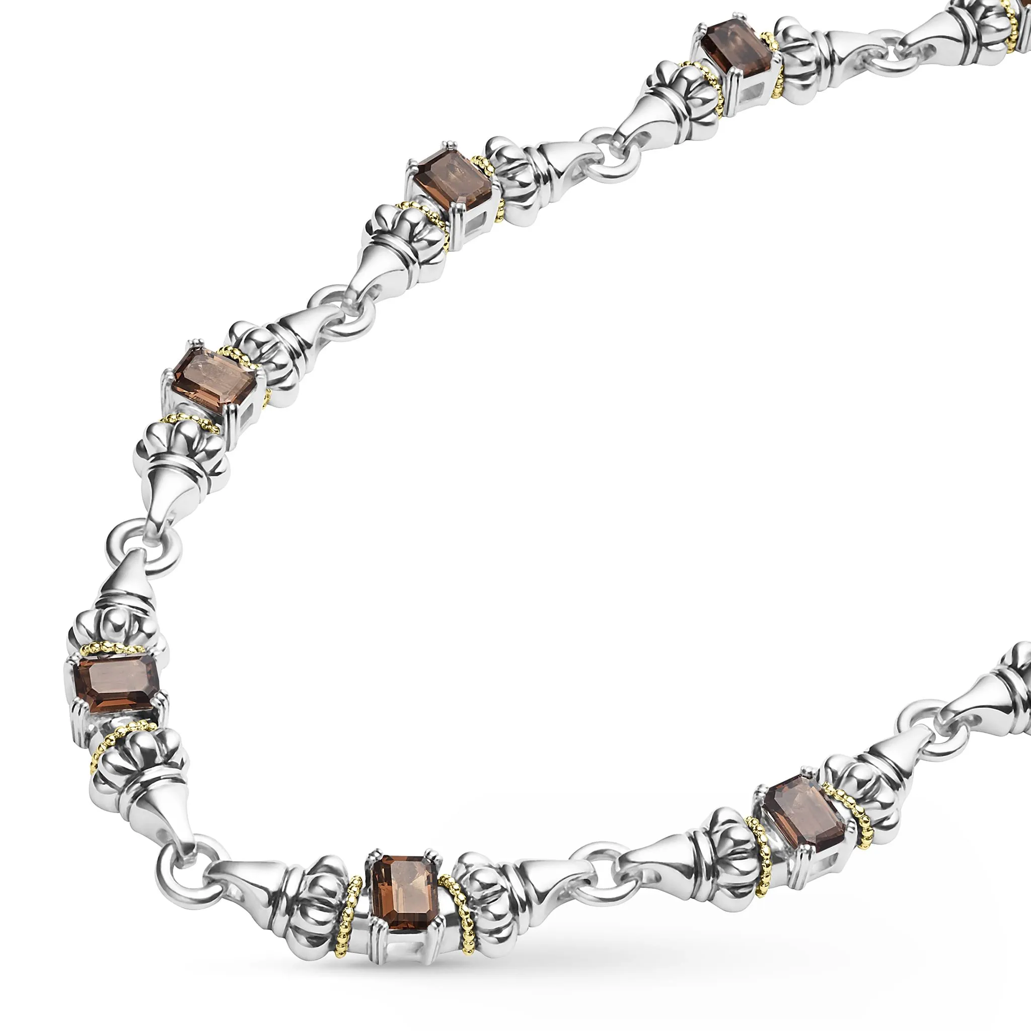 Glacier Smokey Quartz Caviar Necklace sold by LAGOS product image thumbnail 4