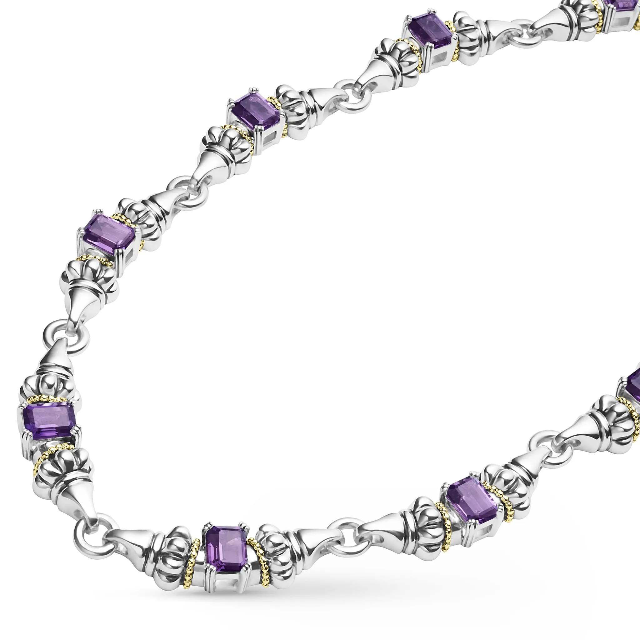 Glacier Amethyst Caviar Beaded Necklace sold by LAGOS product image thumbnail 4