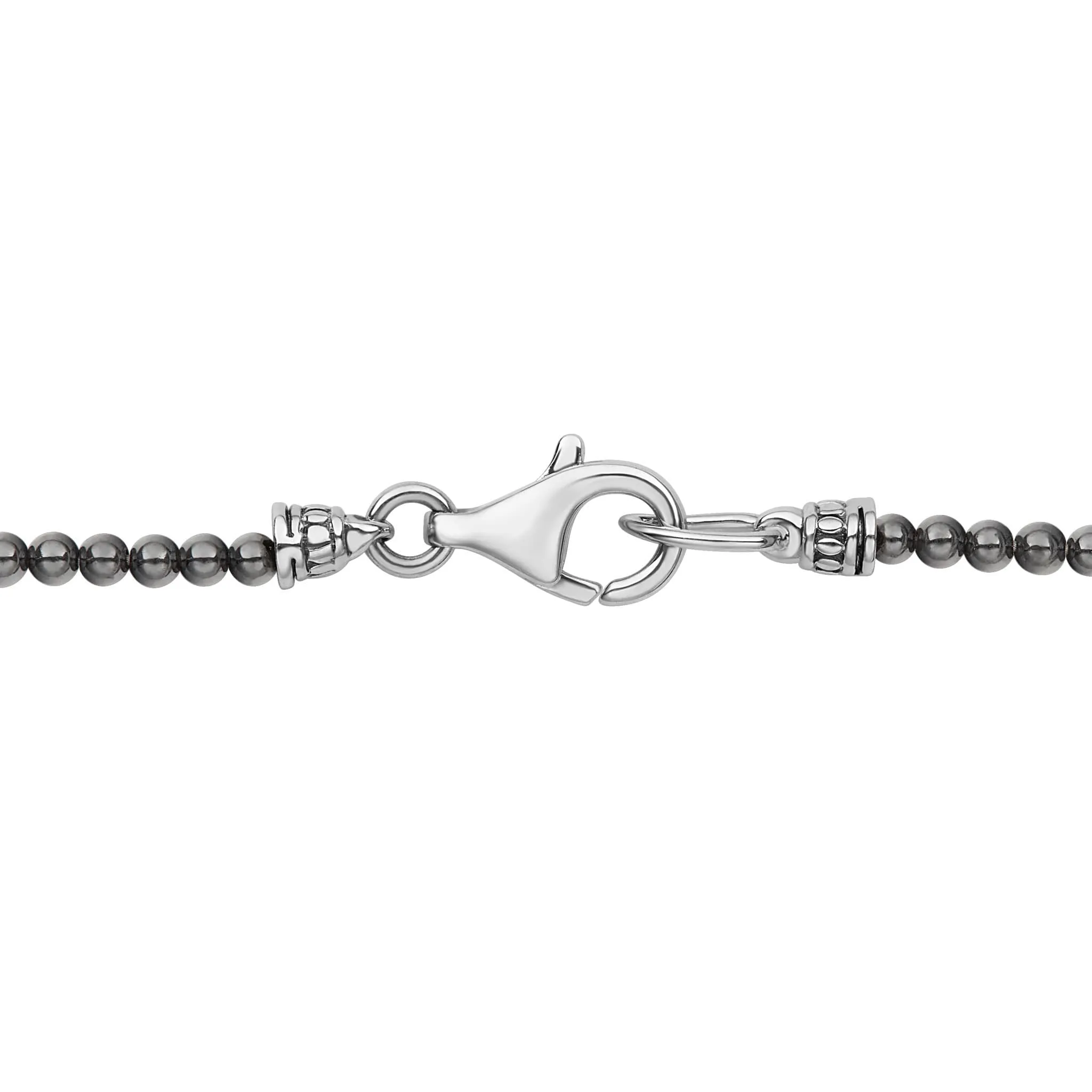 Caviar Icon Hematite Necklace sold by LAGOS product image thumbnail 5