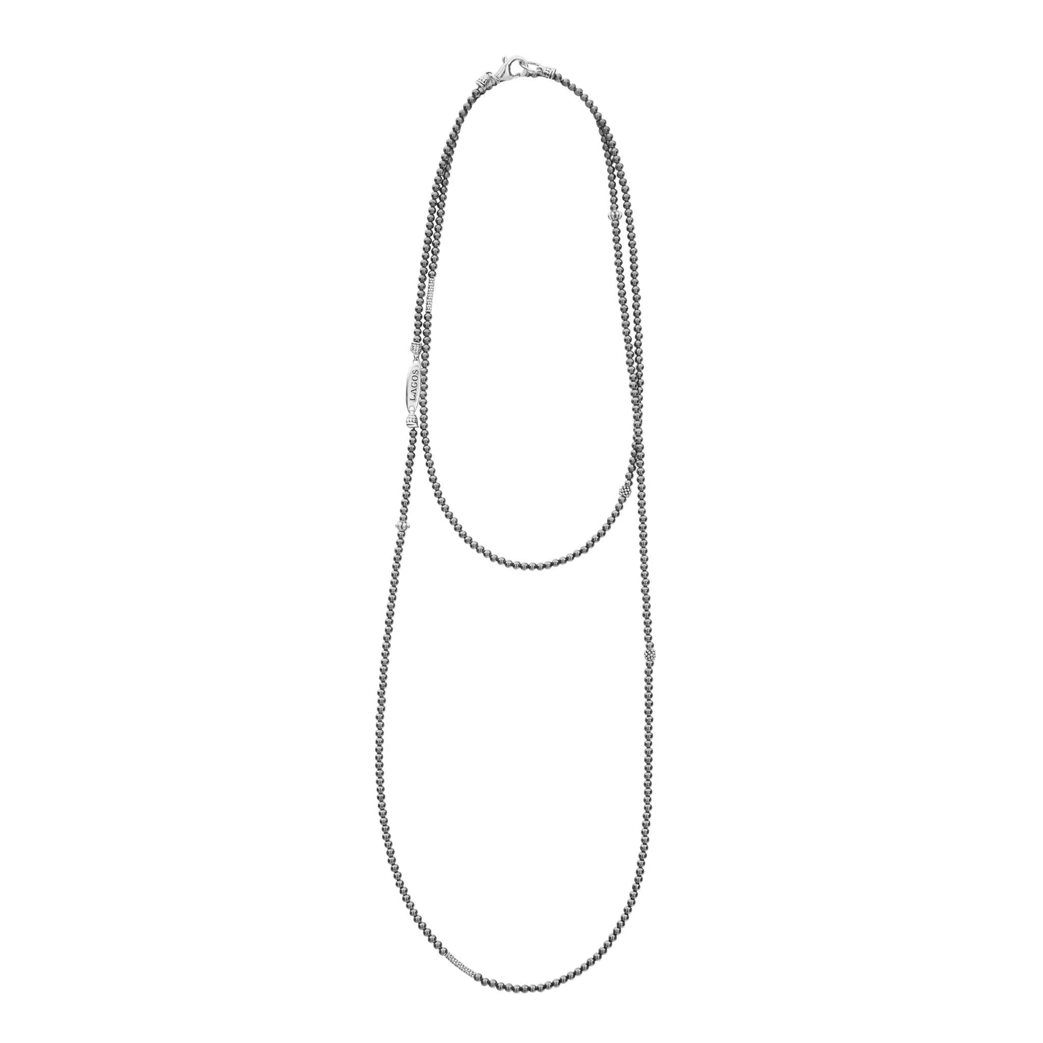 Caviar Icon Hematite Necklace sold by LAGOS product image thumbnail 3