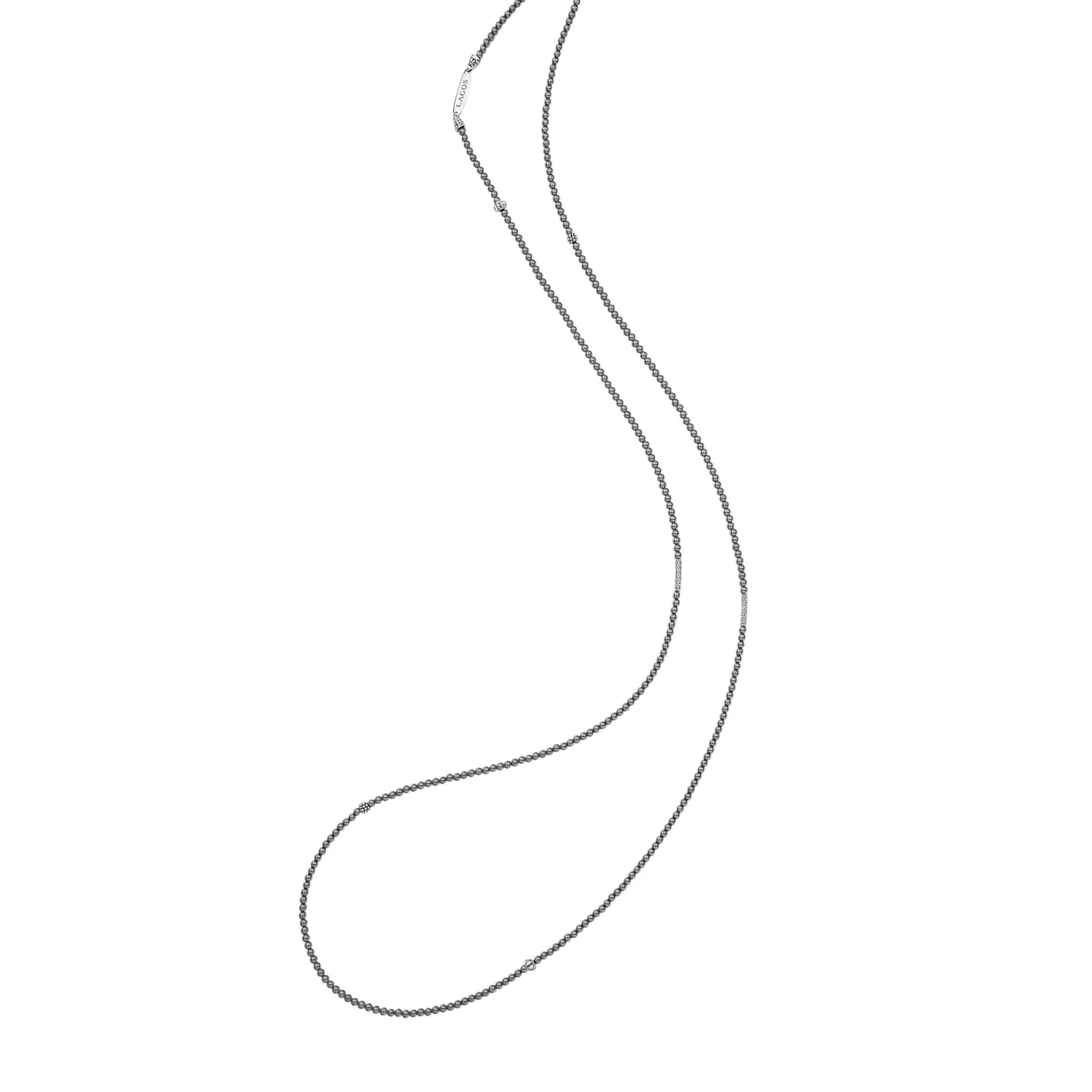 Caviar Icon Hematite Necklace sold by LAGOS product image thumbnail 4