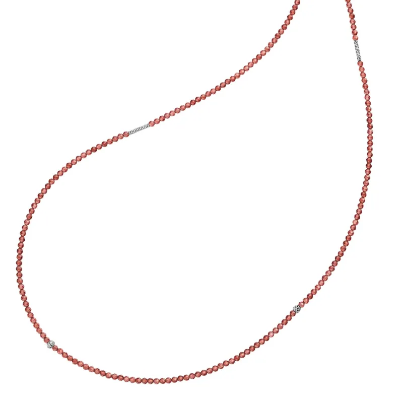 Caviar Icon Garnet Necklace sold by LAGOS