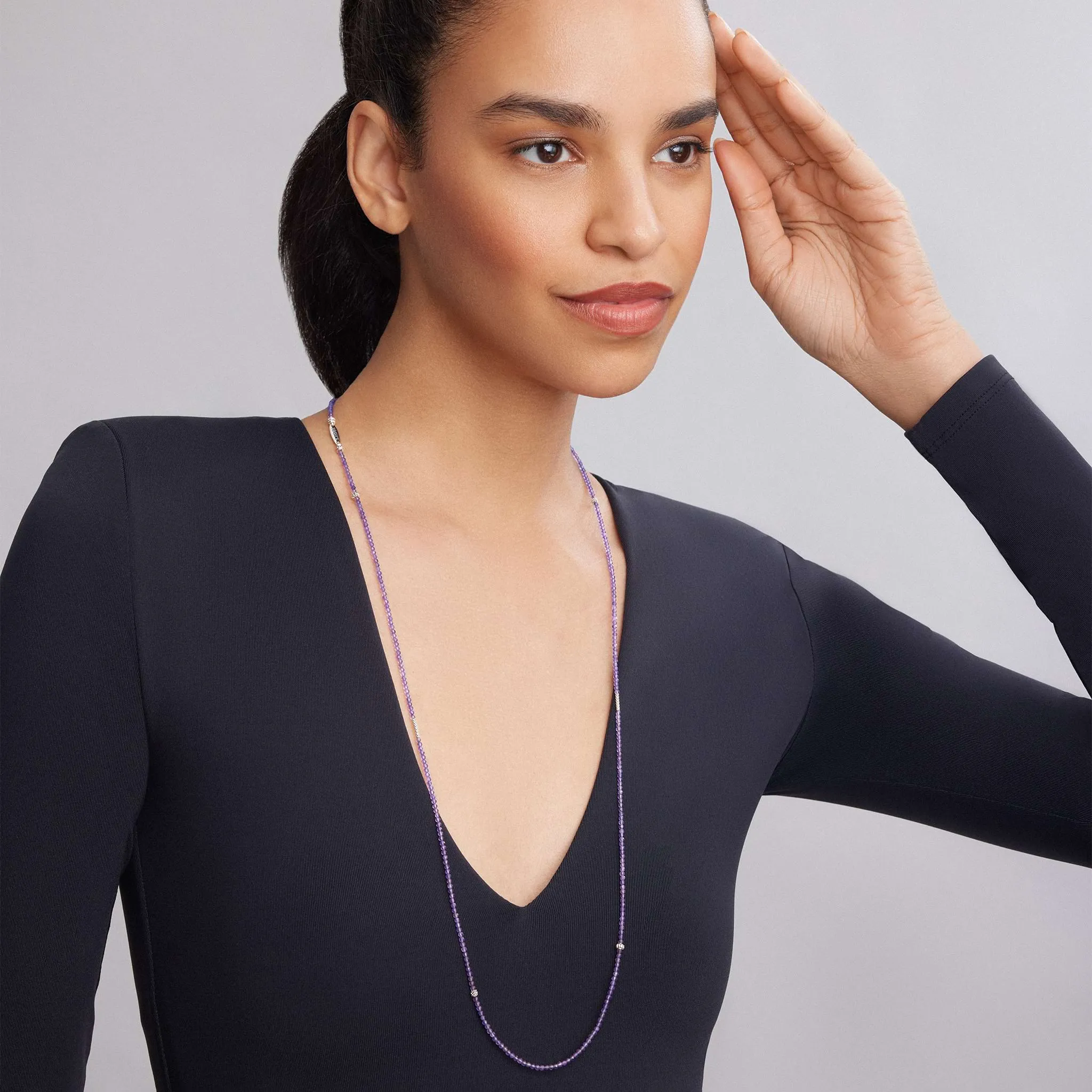 Caviar Icon Amethyst Necklace sold by LAGOS product image thumbnail 2