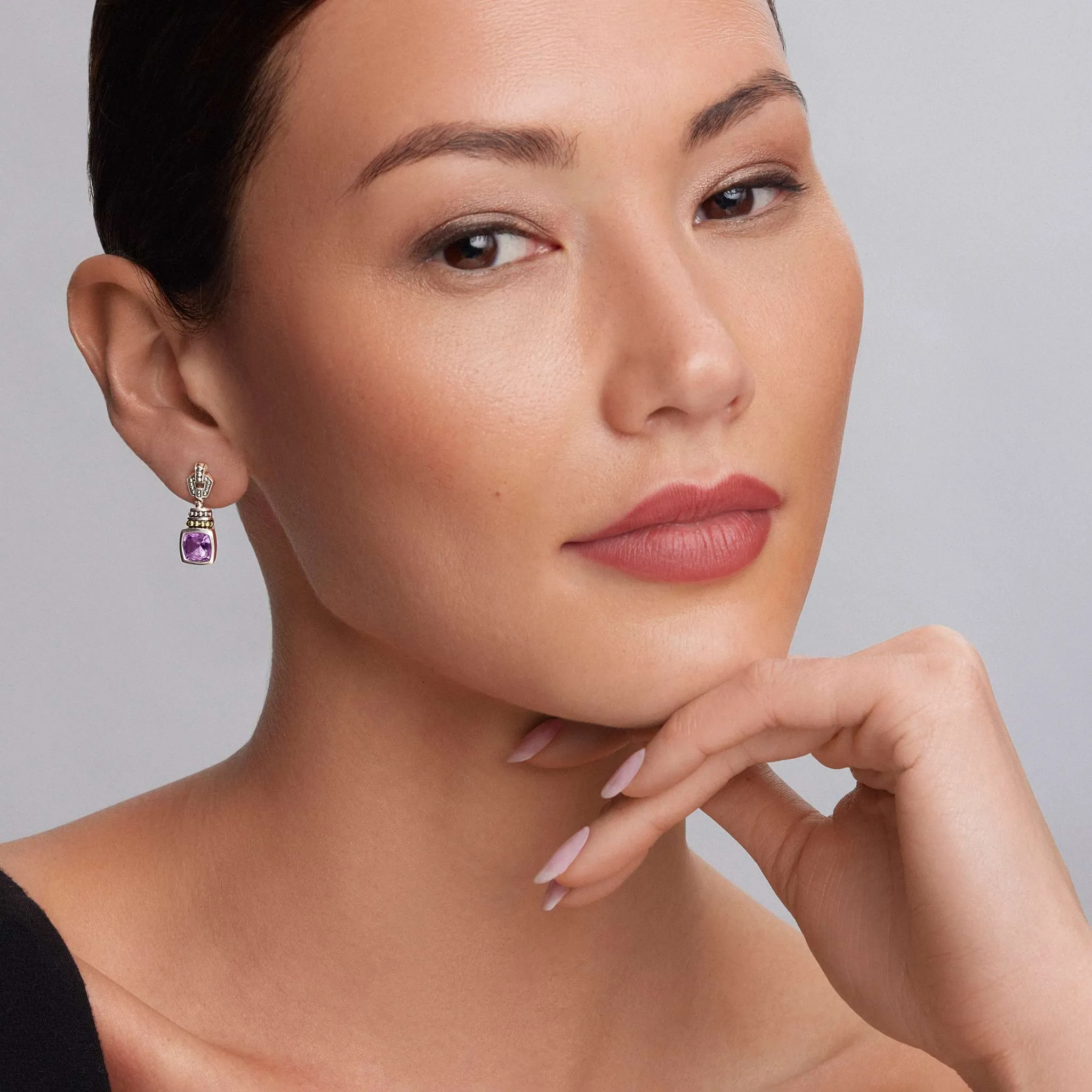 Rittenhouse Amethyst Drop Earrings sold by LAGOS product image thumbnail 2