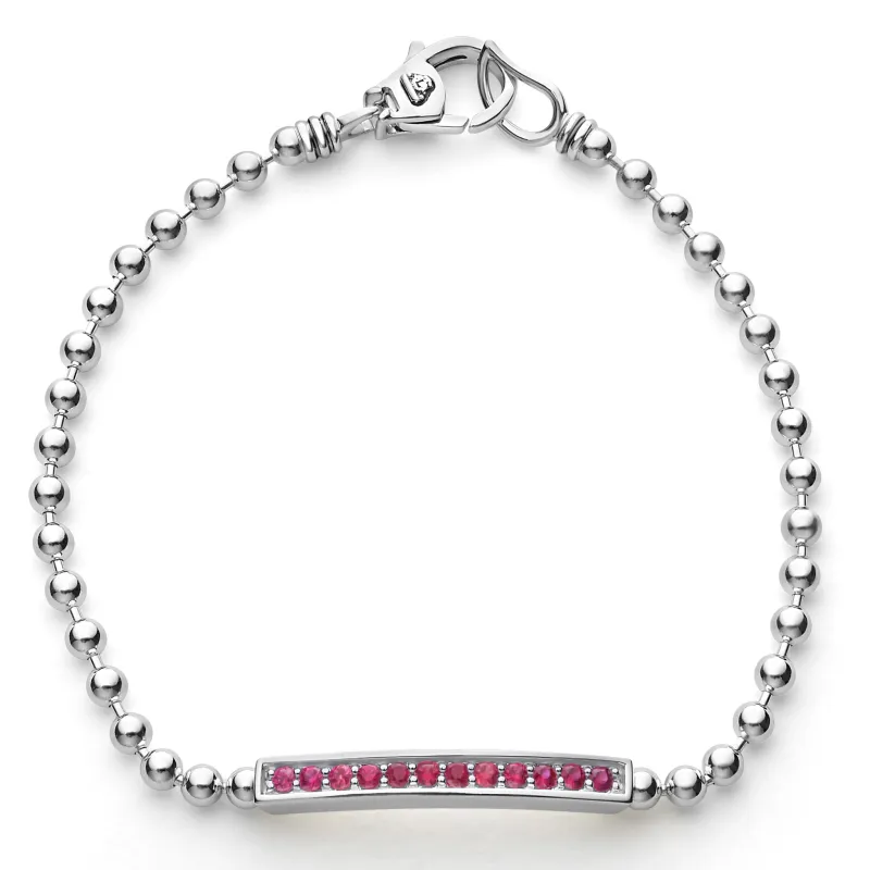 Caviar Spark Ruby Beaded Bracelet sold by LAGOS