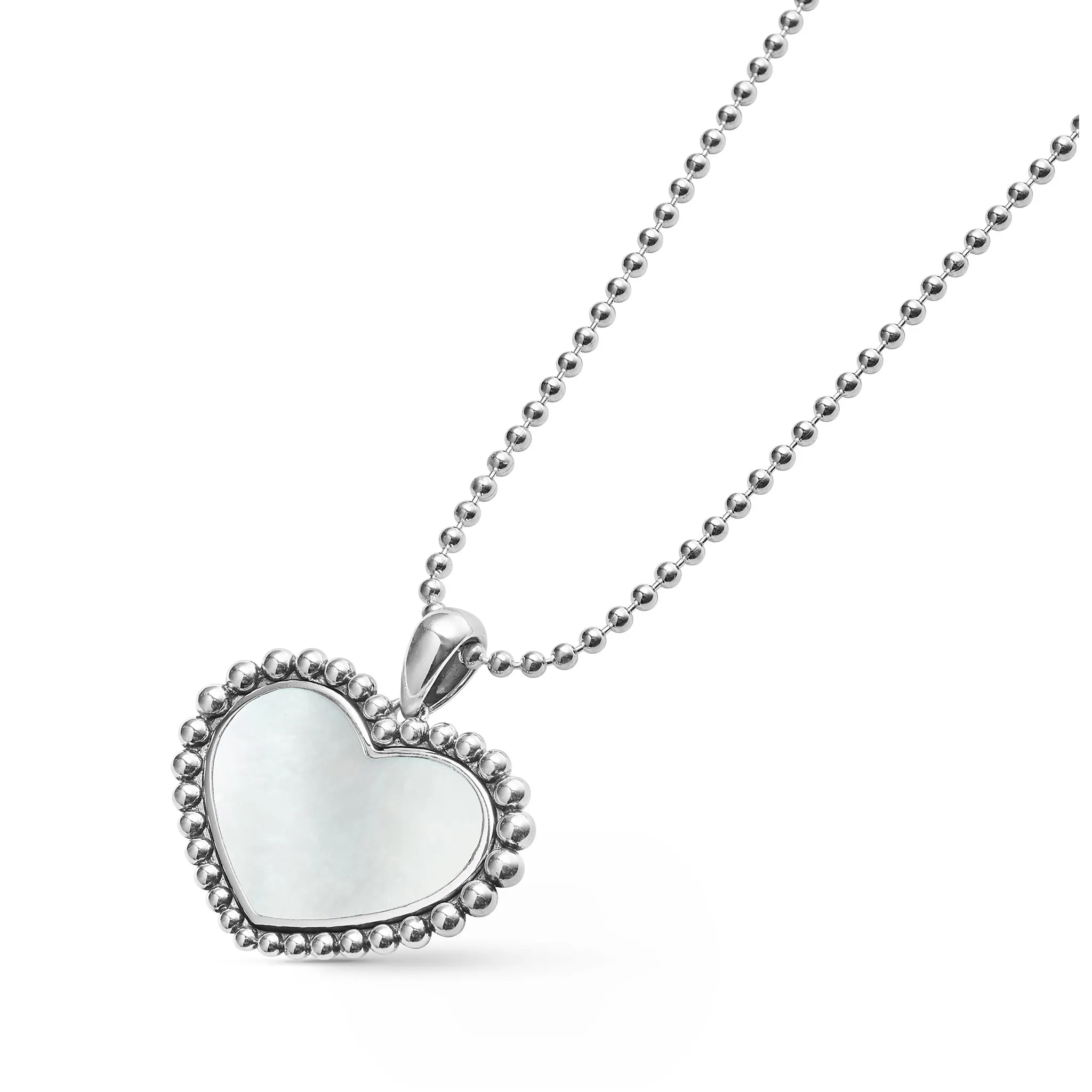 Maya Large Mother of Pearl Heart Pendant Necklace sold by LAGOS product image thumbnail 4