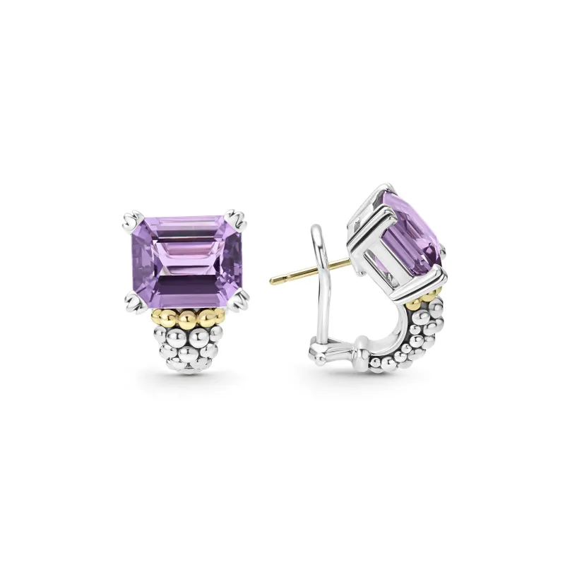Glacier Amethyst Huggie Earring sold by LAGOS