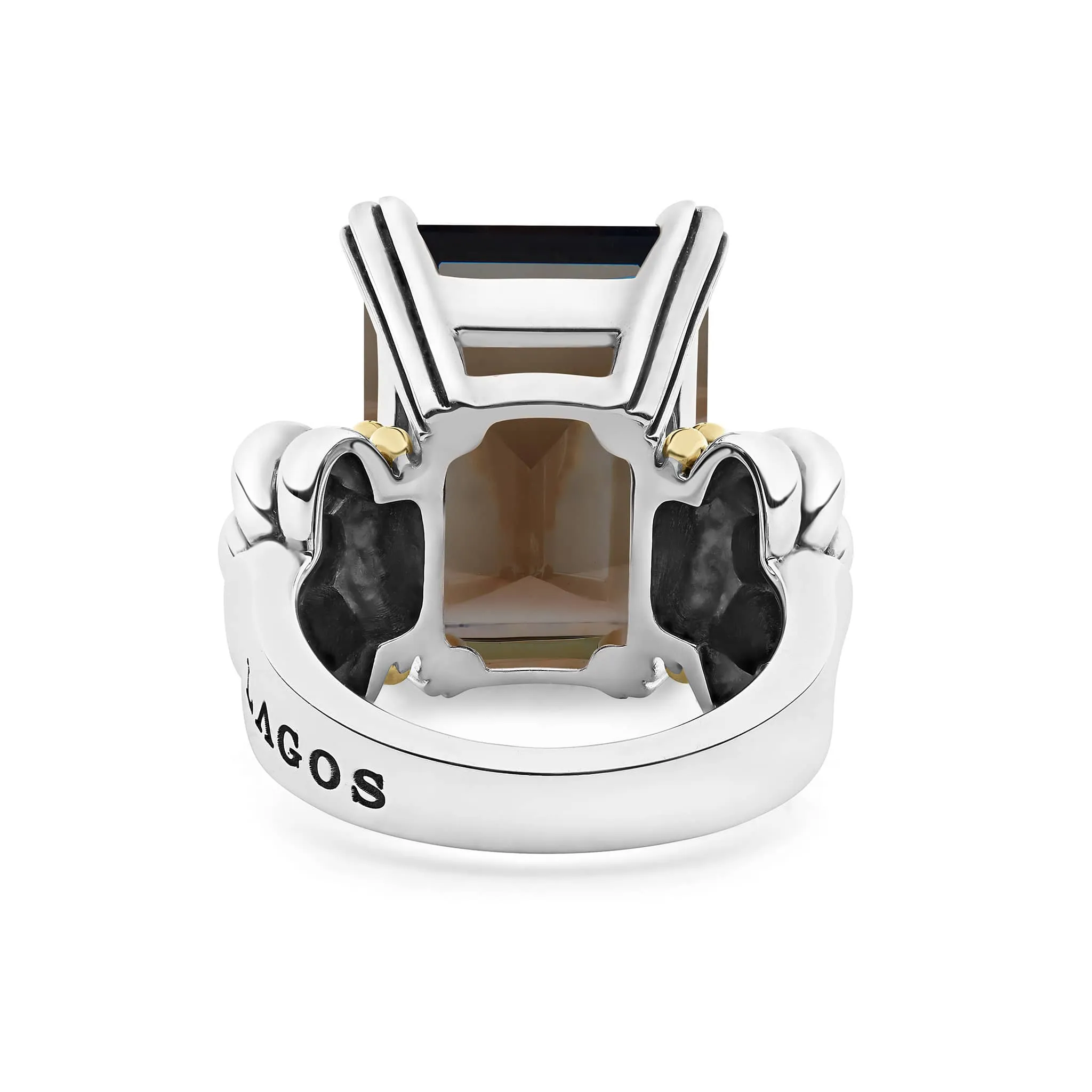 Glacier Extra Large Emerald-Cut Smokey Quartz Ring sold by LAGOS product image thumbnail 5