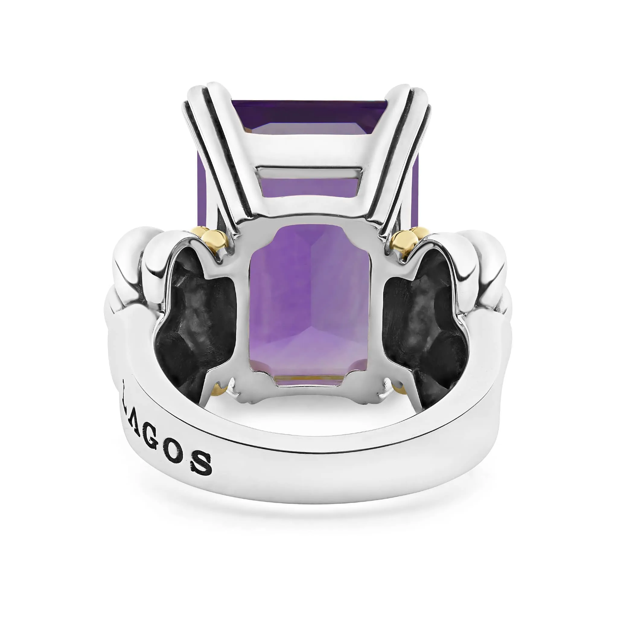 Glacier Extra Large Emerald-Cut Amethyst Ring sold by LAGOS product image thumbnail 5