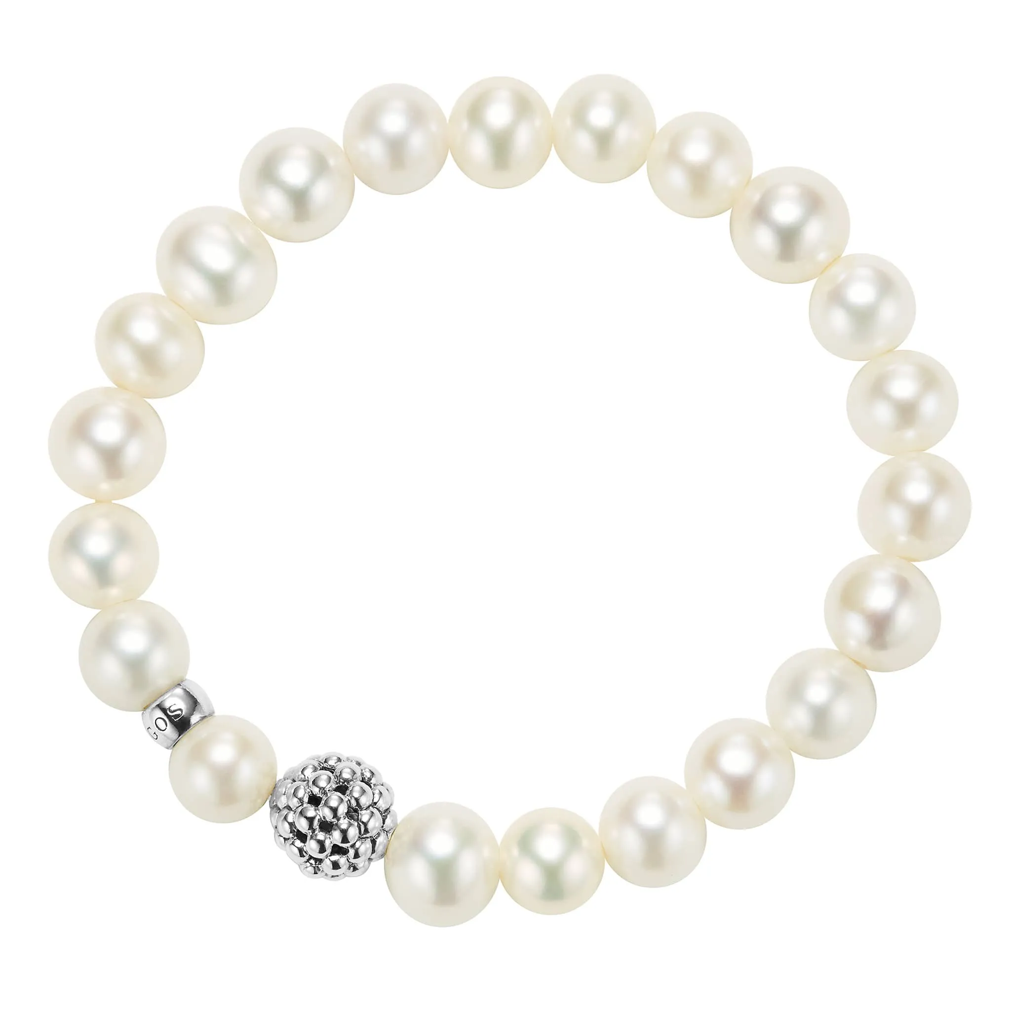 Maya Pearl Silver Station Bead Bracelet sold by LAGOS product image thumbnail 3