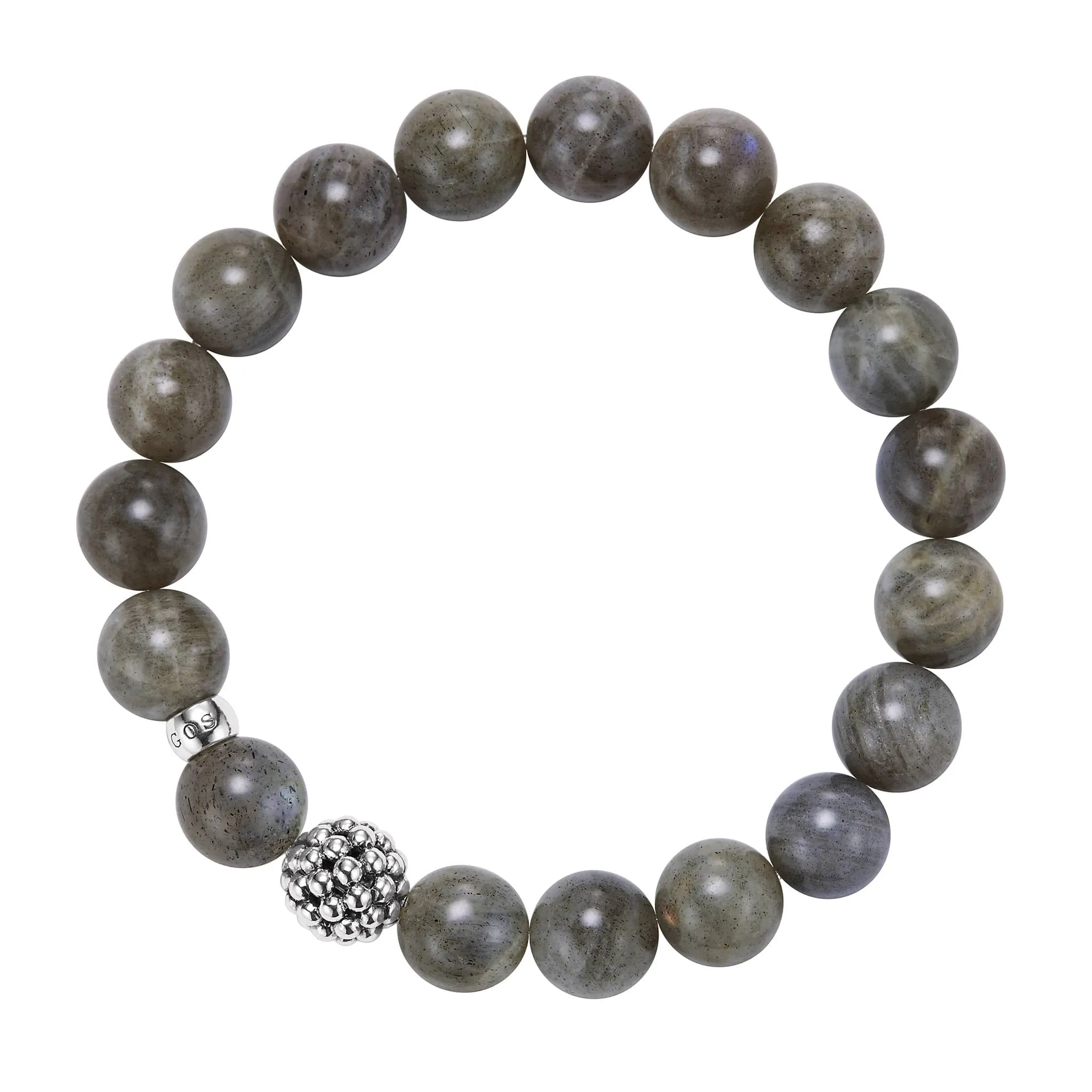 Maya Labradorite Silver Station Bead Bracelet sold by LAGOS product image thumbnail 3