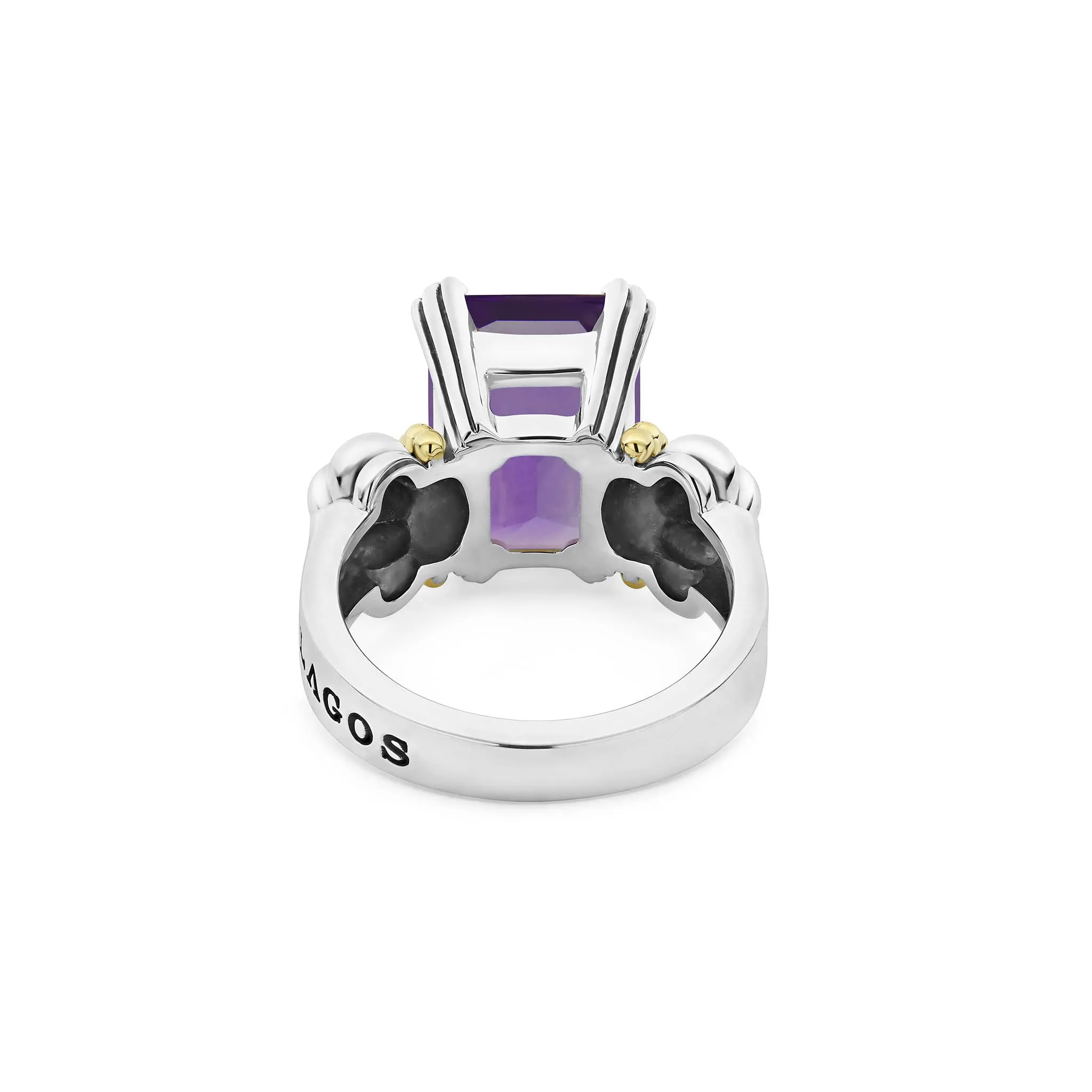 Glacier Medium Emerald-Cut Amethyst Ring sold by LAGOS product image thumbnail 5