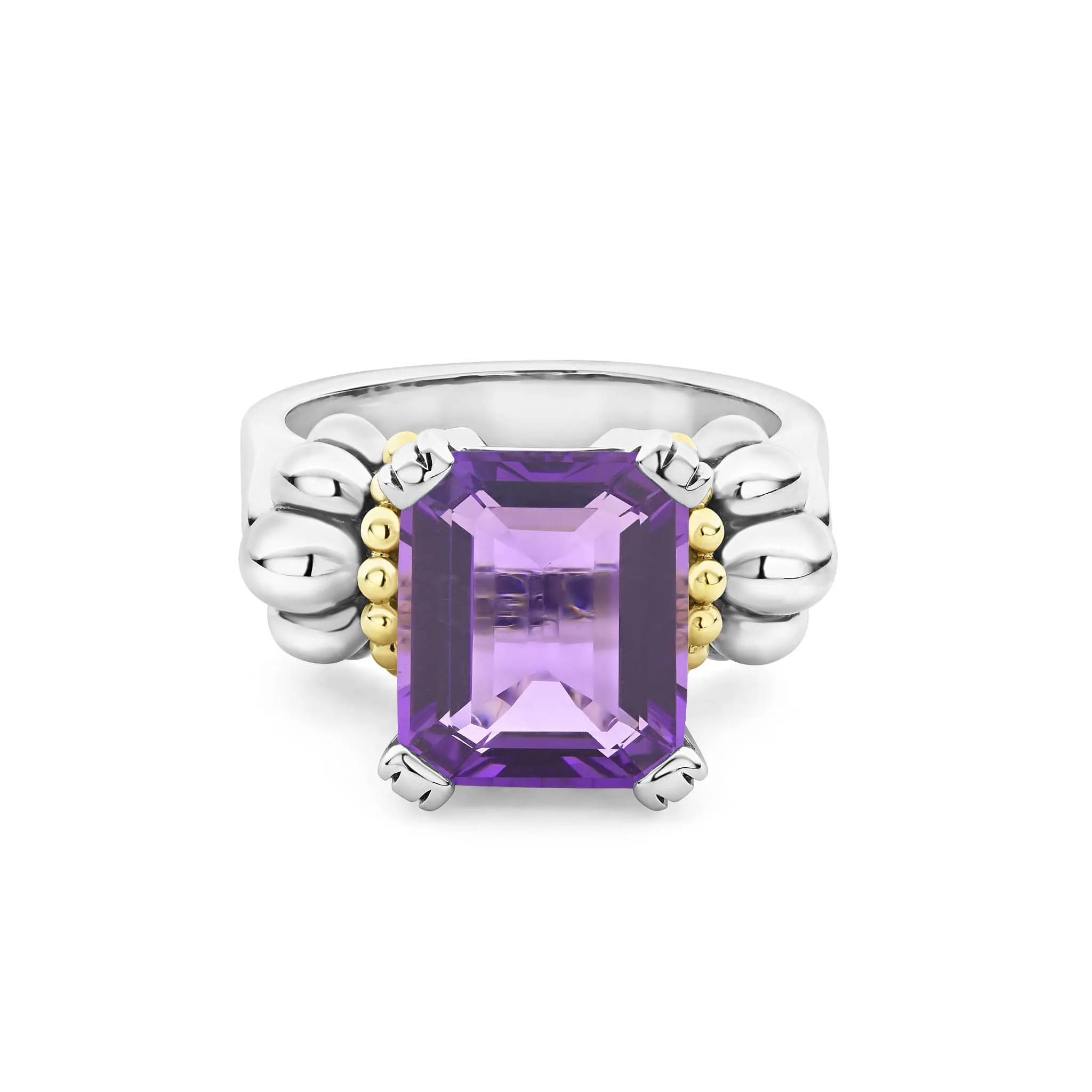 Glacier Medium Emerald-Cut Amethyst Ring sold by LAGOS product image thumbnail 3