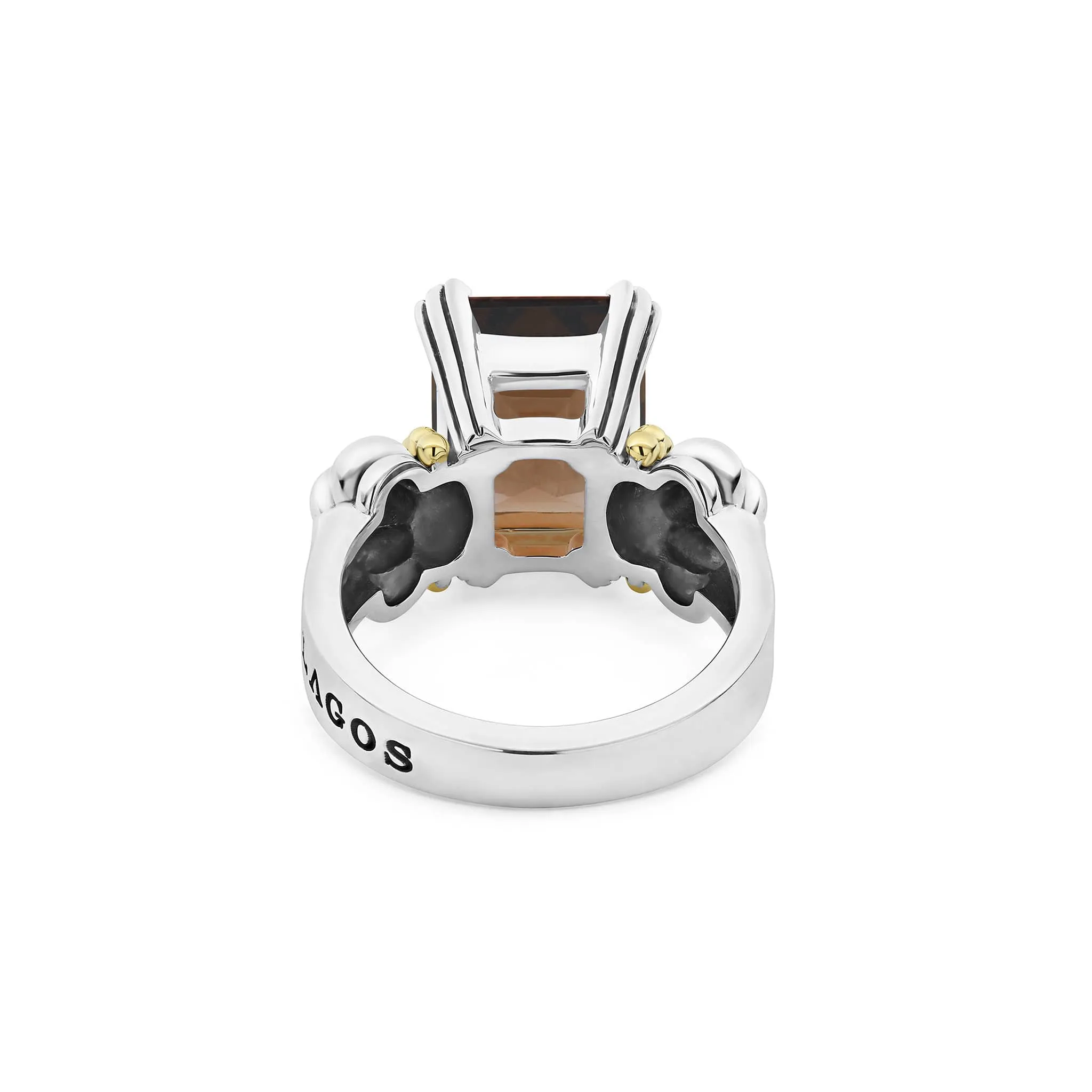 Glacier Medium Emerald-Cut Smokey Quartz Ring sold by LAGOS product image thumbnail 5