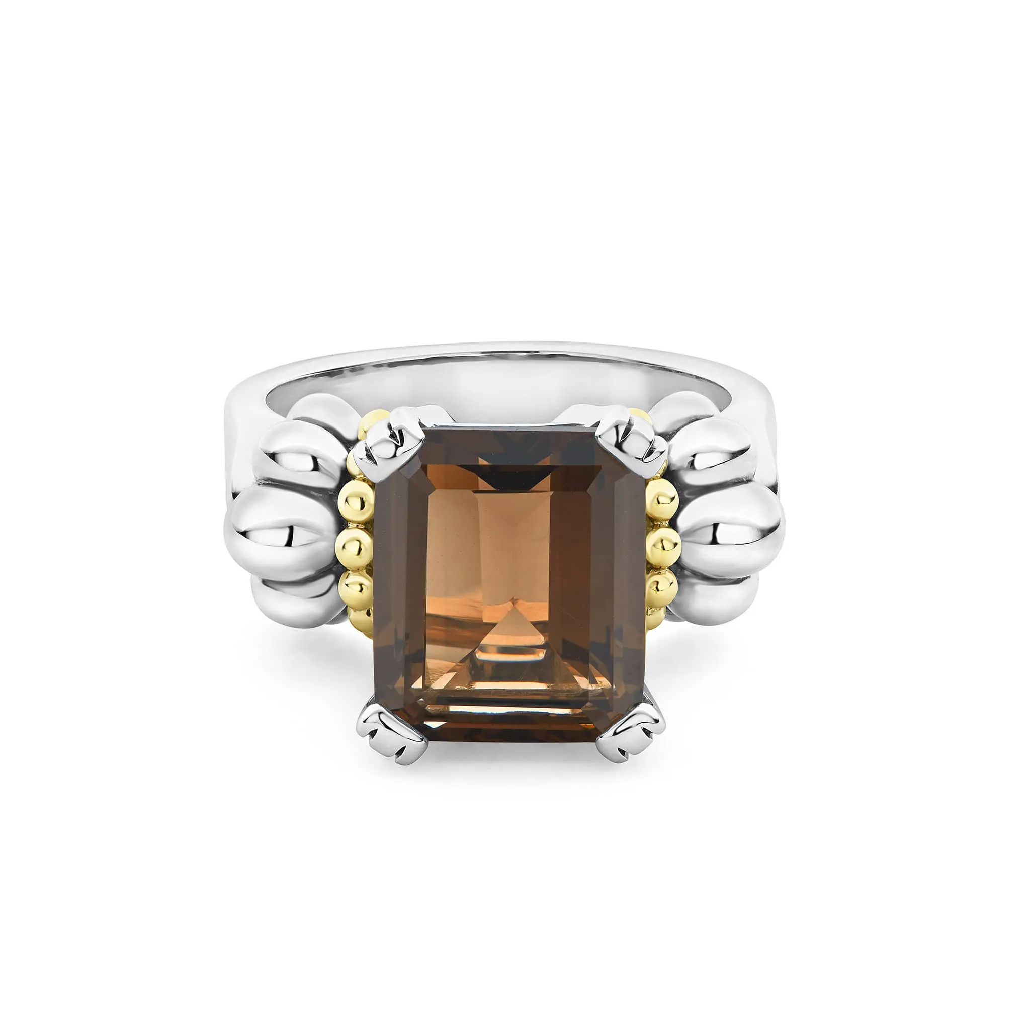 Glacier Medium Emerald-Cut Smokey Quartz Ring sold by LAGOS product image thumbnail 3
