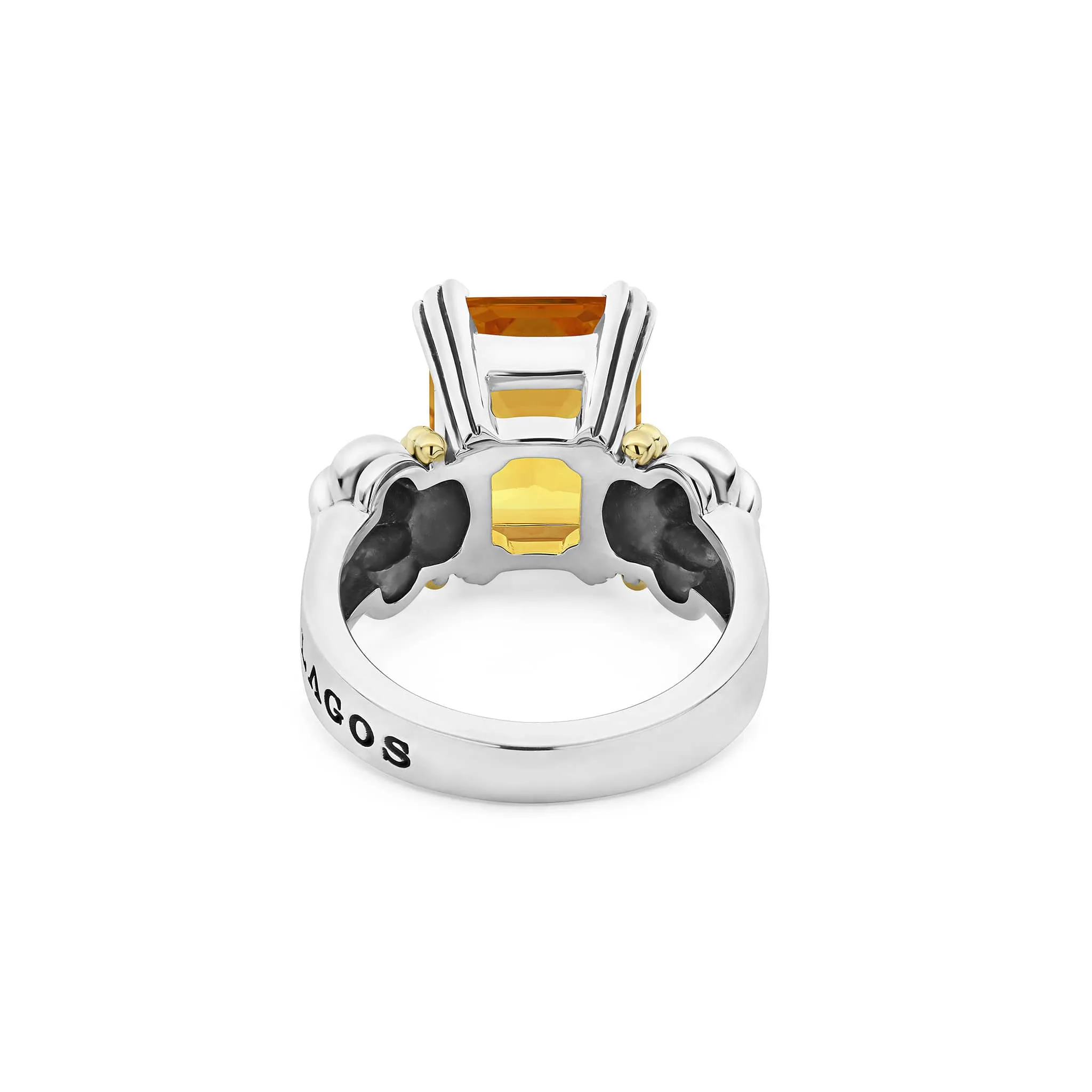 Glacier Medium Emerald-Cut Citrine Ring sold by LAGOS product image thumbnail 5