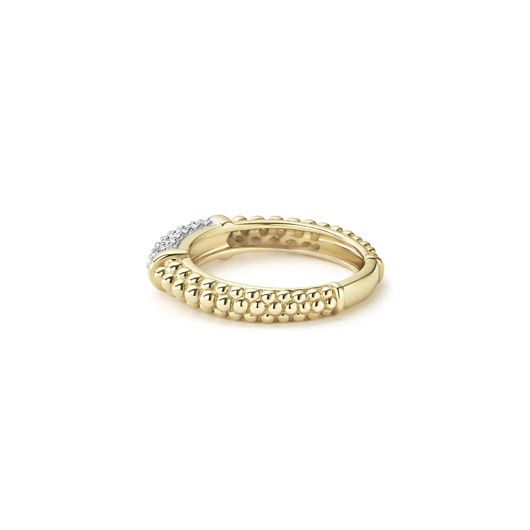 Caviar Gold 18K Gold Caviar Diamond Stacking Ring sold by LAGOS product image thumbnail 4