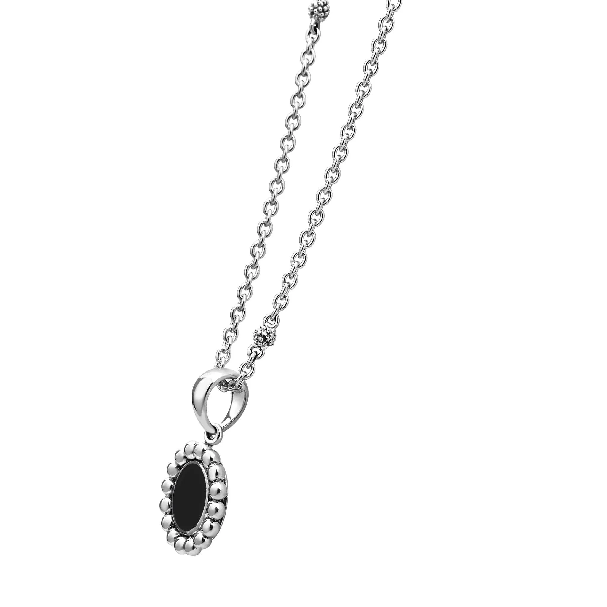 Maya Small Onyx Circle Pendant Necklace sold by LAGOS product image thumbnail 5