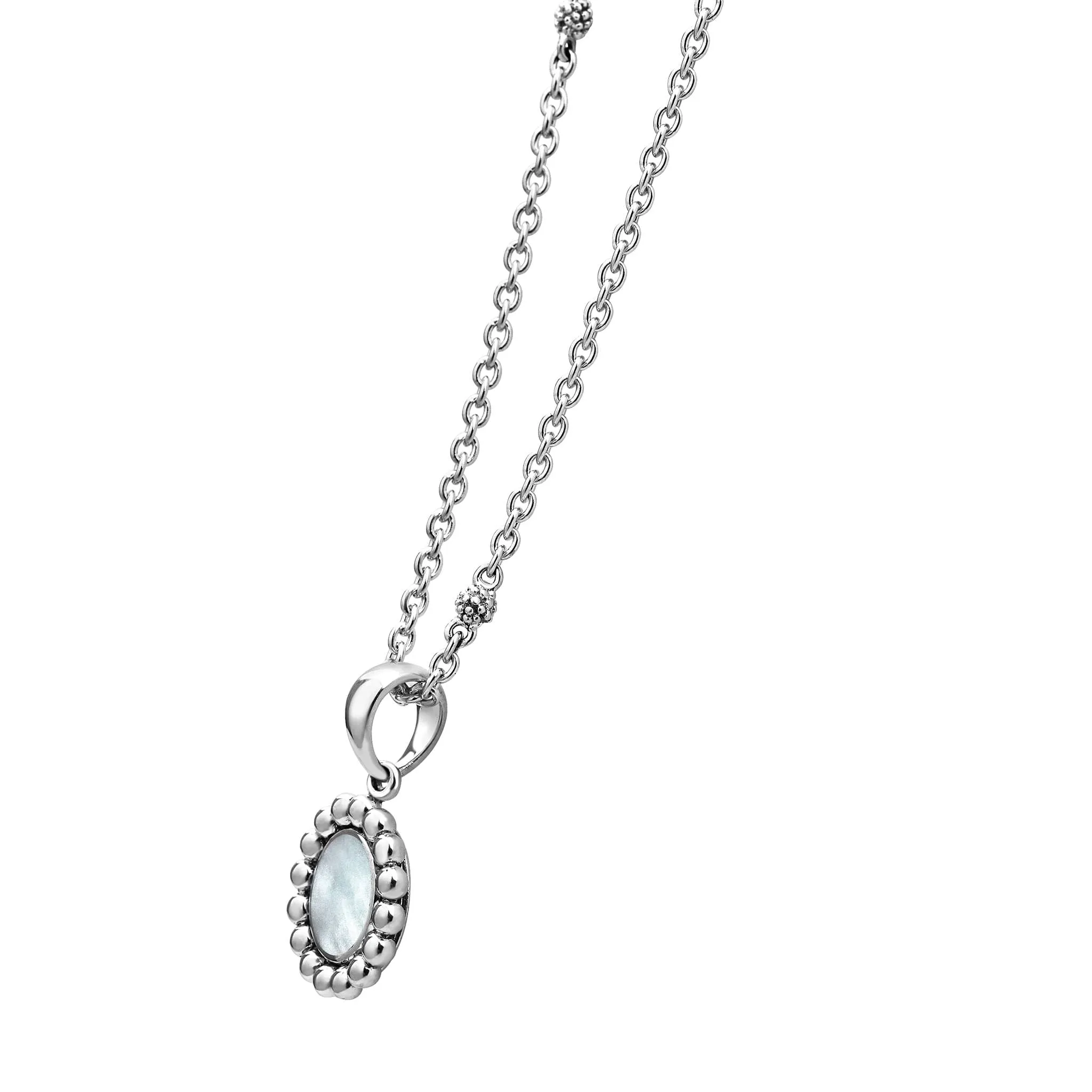 Maya Small Mother of Pearl Circle Pendant Necklace sold by LAGOS product image thumbnail 5