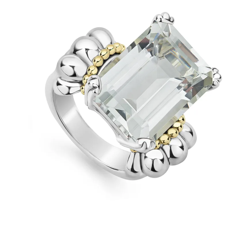 Glacier Large Emerald-Cut White Topaz Ring sold by LAGOS