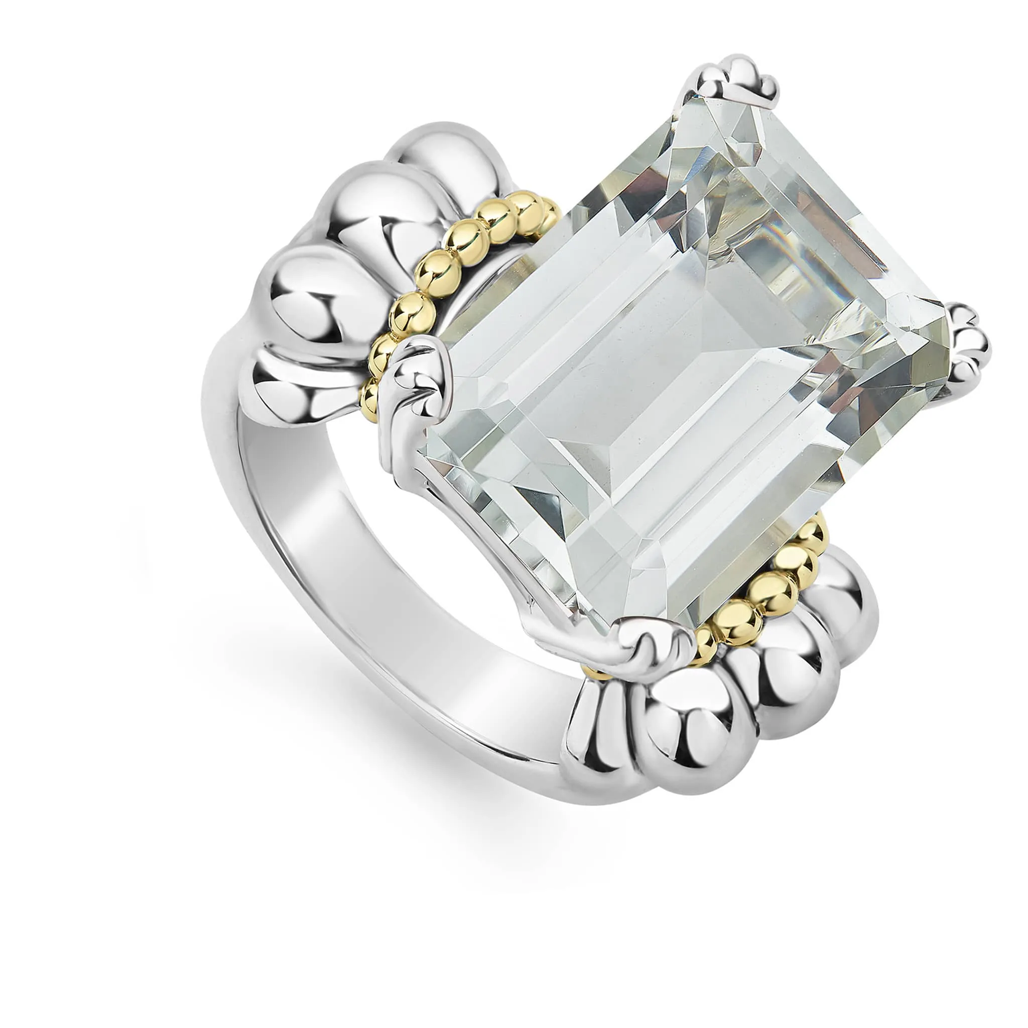 Glacier Large Emerald-Cut White Topaz Ring sold by LAGOS