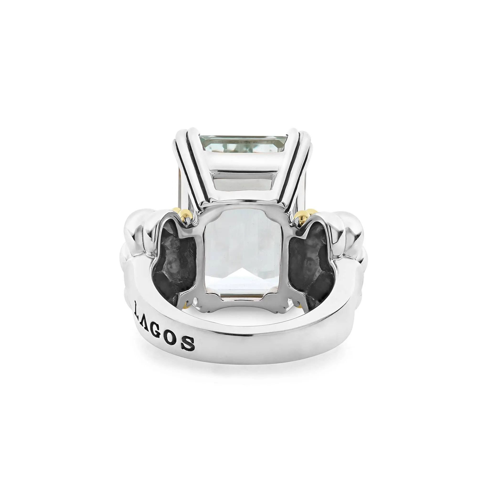 Glacier Large Emerald-Cut White Topaz Ring sold by LAGOS product image thumbnail 5