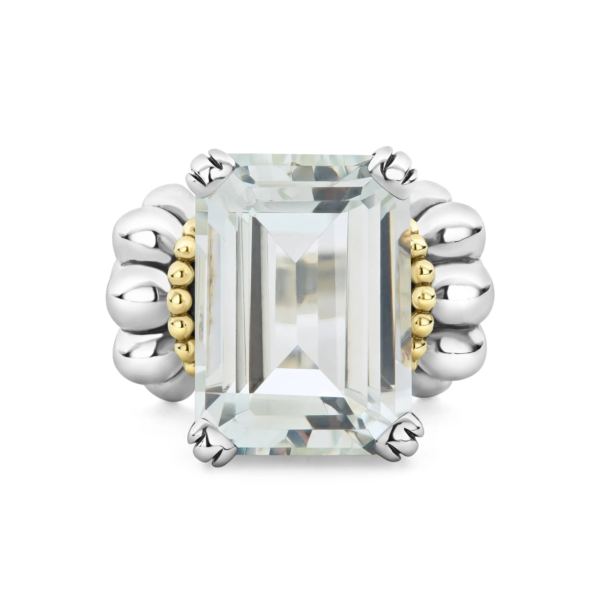 Glacier Large Emerald-Cut White Topaz Ring sold by LAGOS product image thumbnail 3