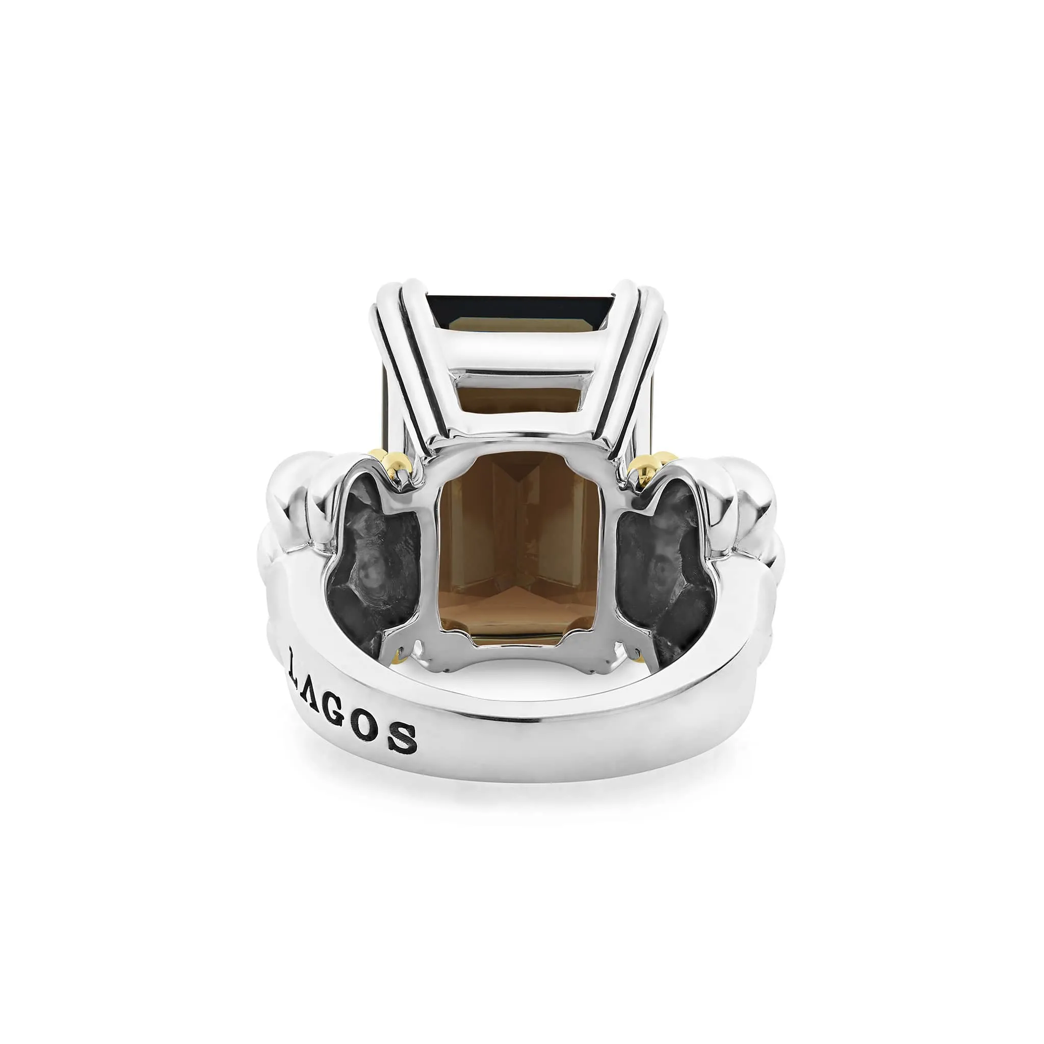 Glacier Large Emerald-Cut Smokey Quartz Ring sold by LAGOS product image thumbnail 5