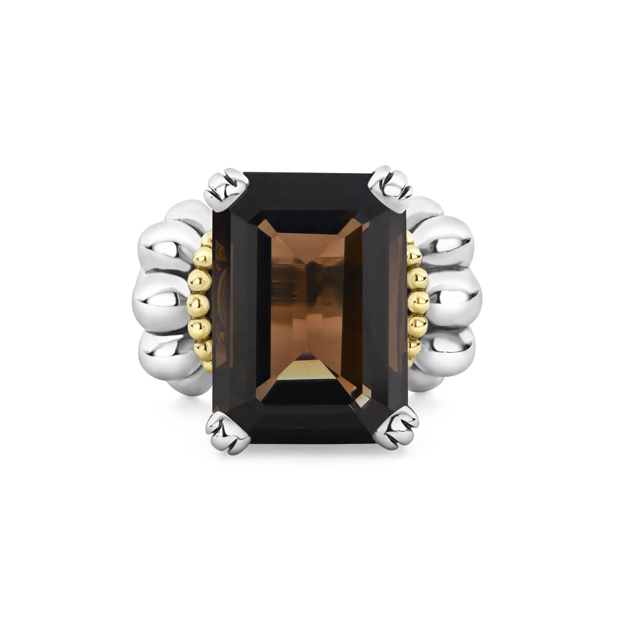 Glacier Large Emerald-Cut Smokey Quartz Ring sold by LAGOS product image thumbnail 3