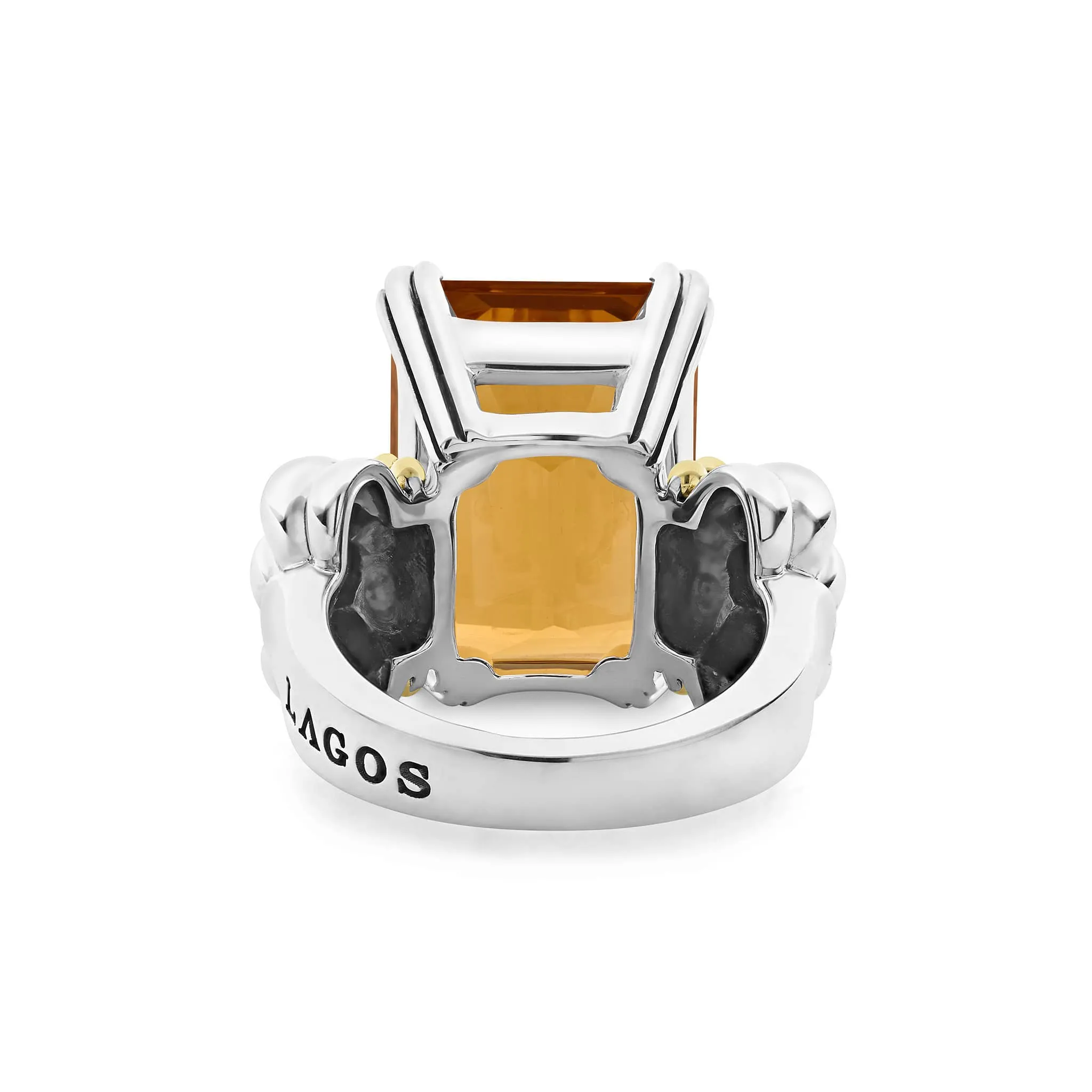 Glacier Large Emerald-Cut Citrine Ring sold by LAGOS product image thumbnail 5