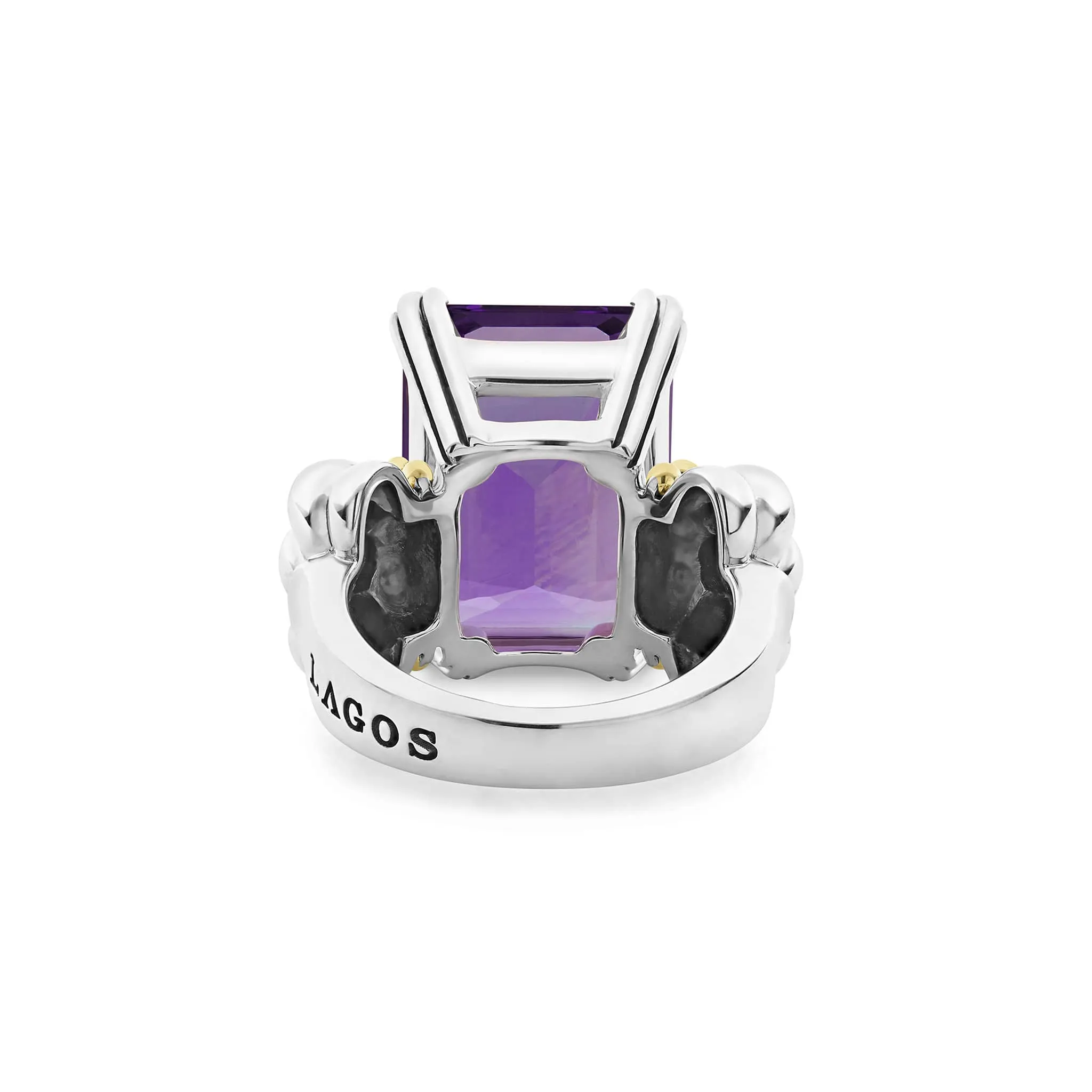 Glacier Large Emerald-Cut Amethyst Ring sold by LAGOS product image thumbnail 5