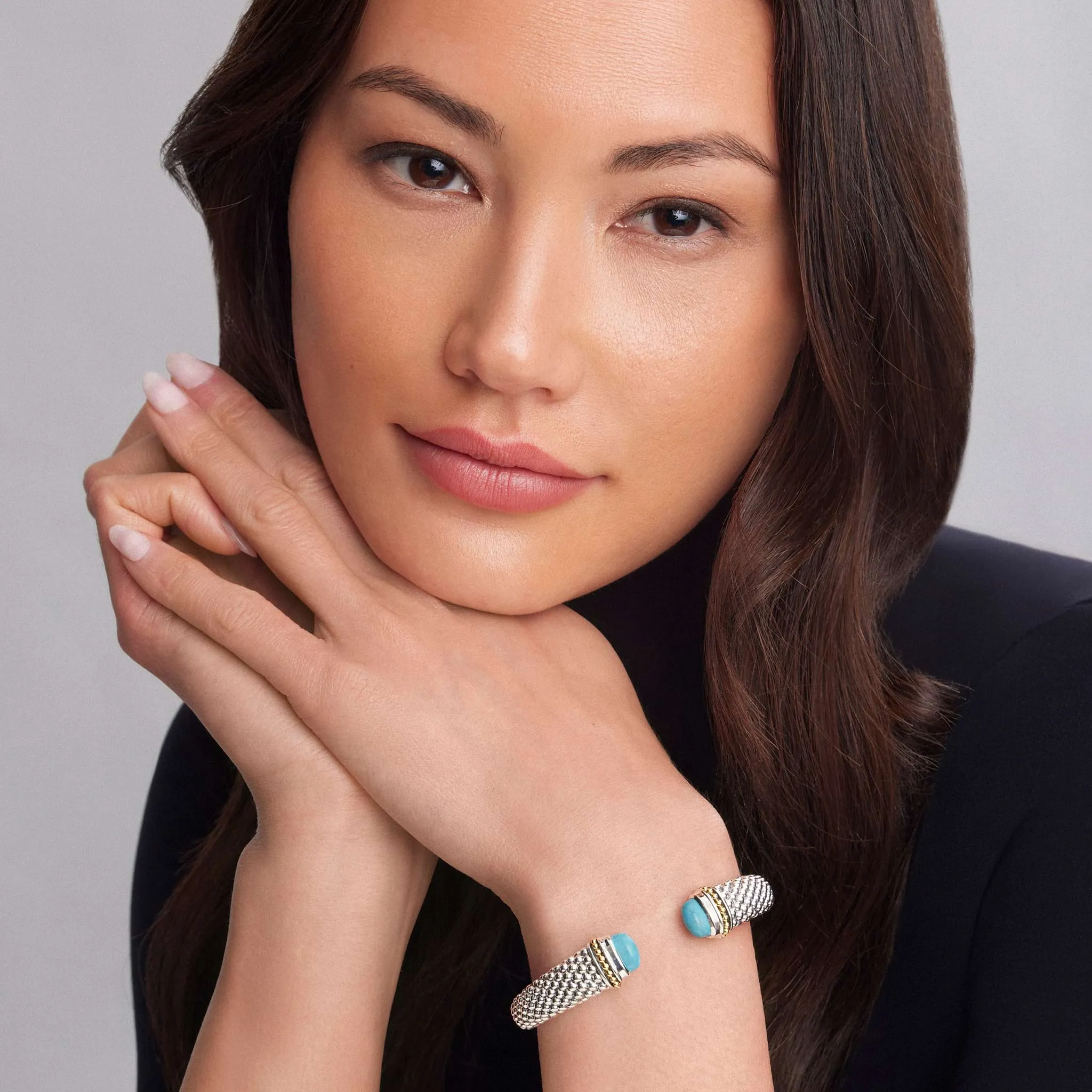 Rittenhouse Turquoise Cuff Bracelet |12mm sold by LAGOS product image thumbnail 2