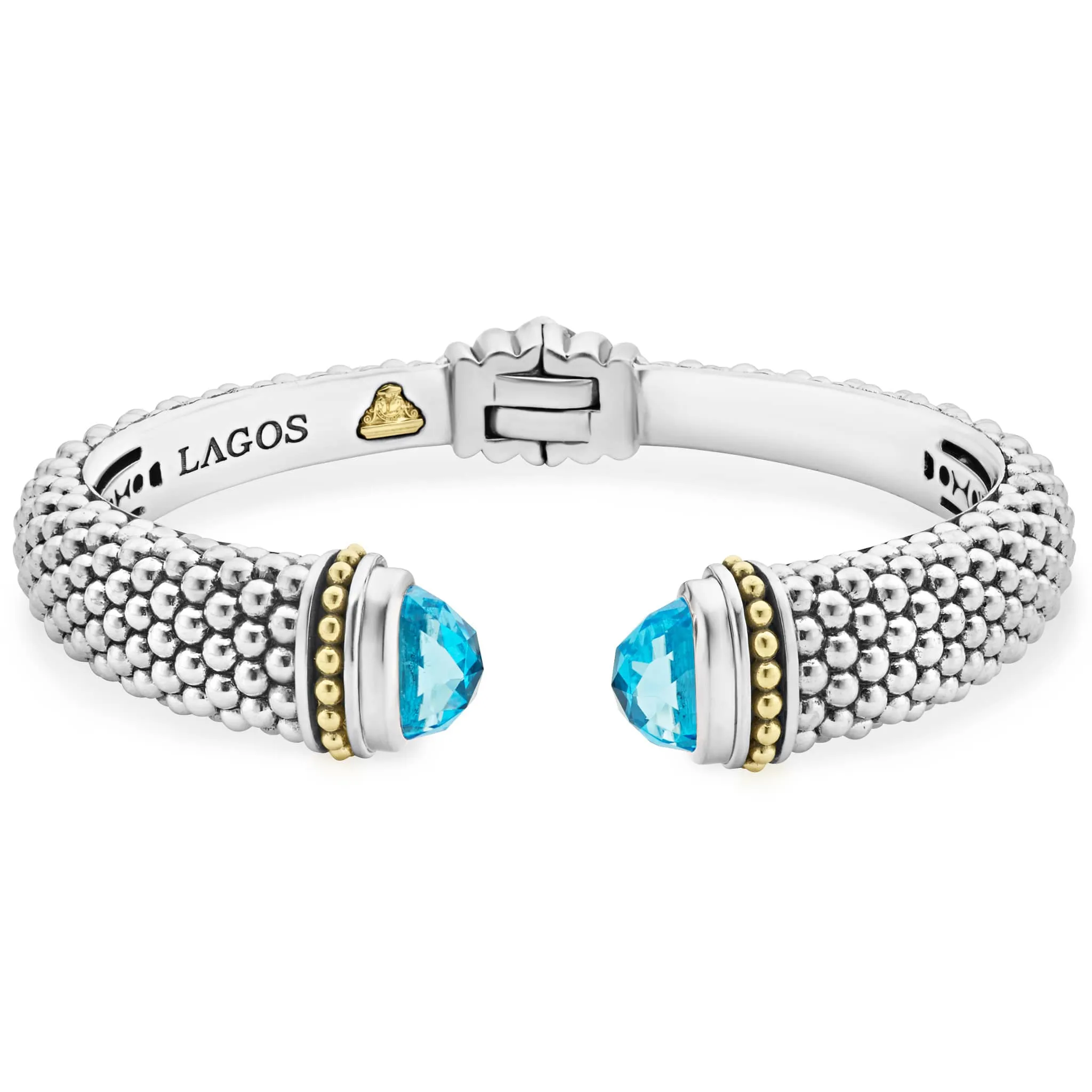 Rittenhouse Swiss Blue Topaz Cuff Bracelet | 12mm sold by LAGOS
