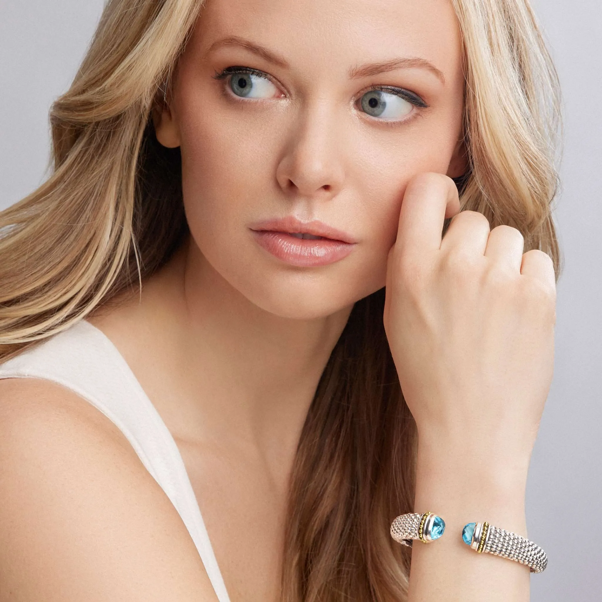 Rittenhouse Swiss Blue Topaz Cuff Bracelet | 12mm sold by LAGOS product image thumbnail 2