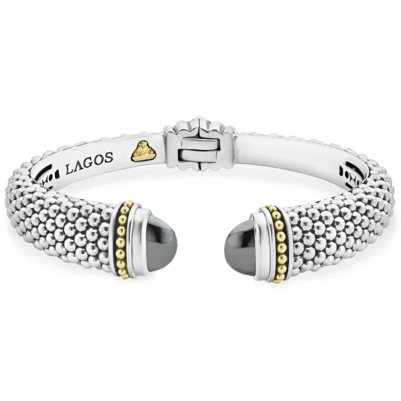 Rittenhouse Hematite Cuff Bracelet | 12mm sold by LAGOS