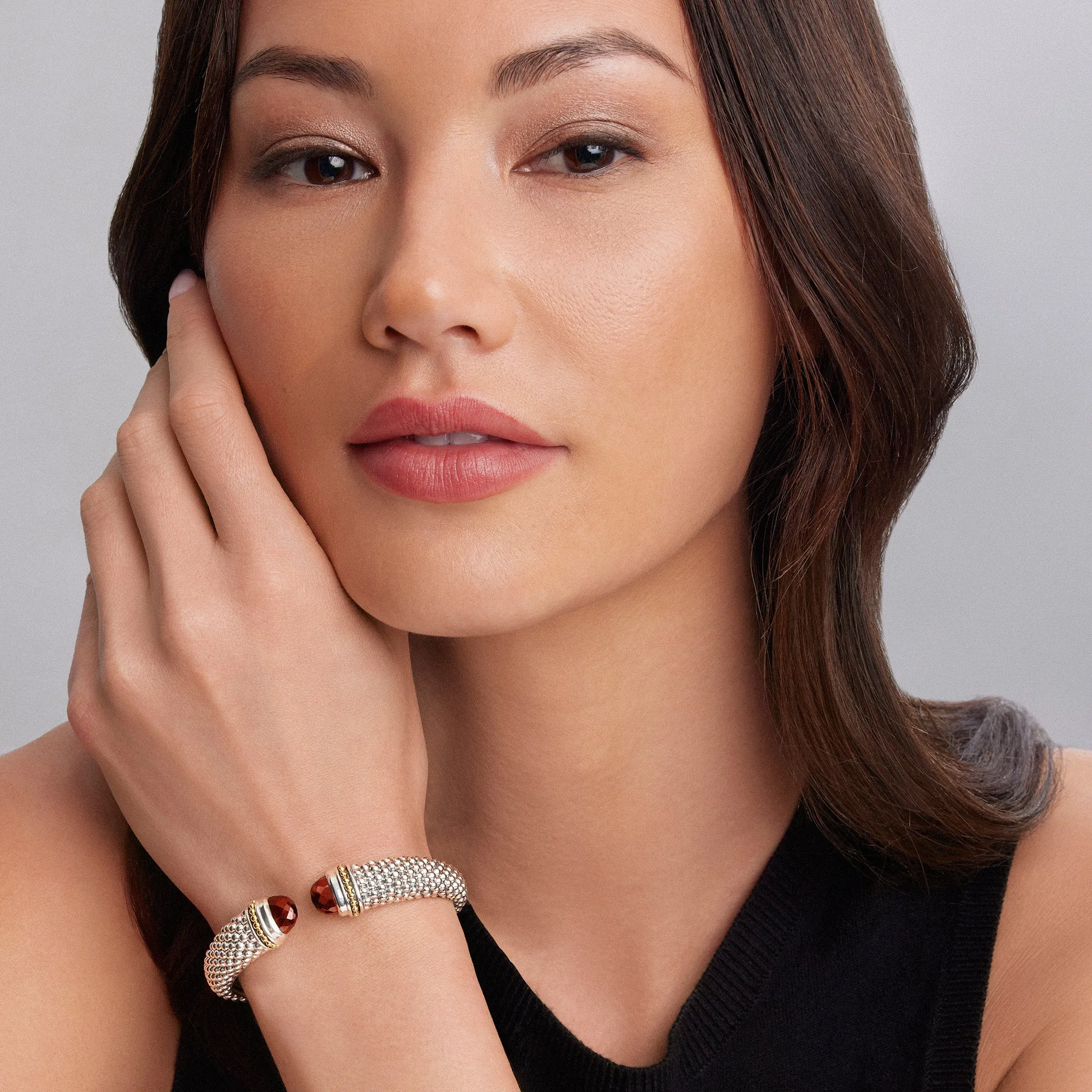 Rittenhouse Garnet Cuff Bracelet | 12mm sold by LAGOS product image thumbnail 2