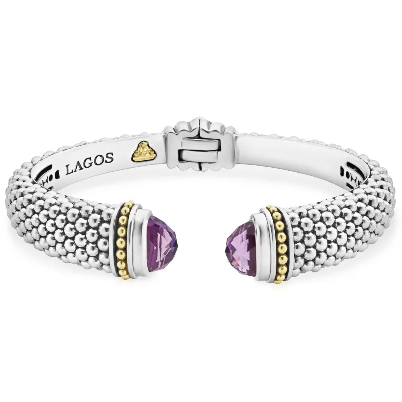 Rittenhouse Amethyst Cuff Bracelet | 12mm sold by LAGOS
