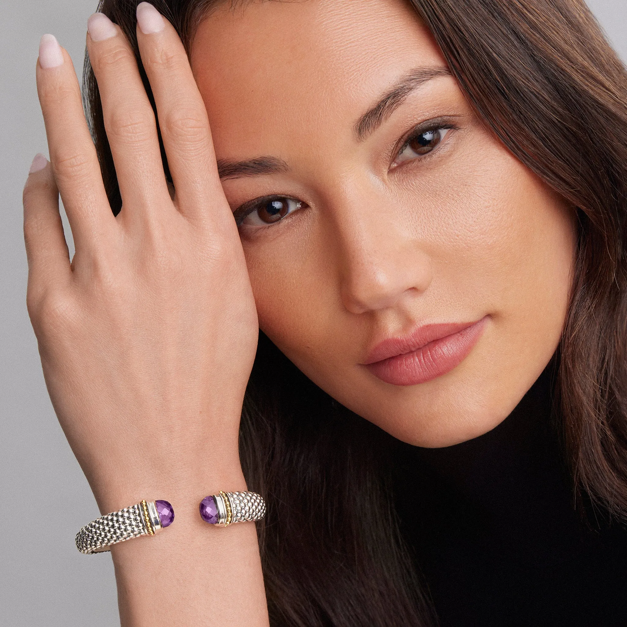 Rittenhouse Amethyst Cuff Bracelet | 12mm sold by LAGOS product image thumbnail 2