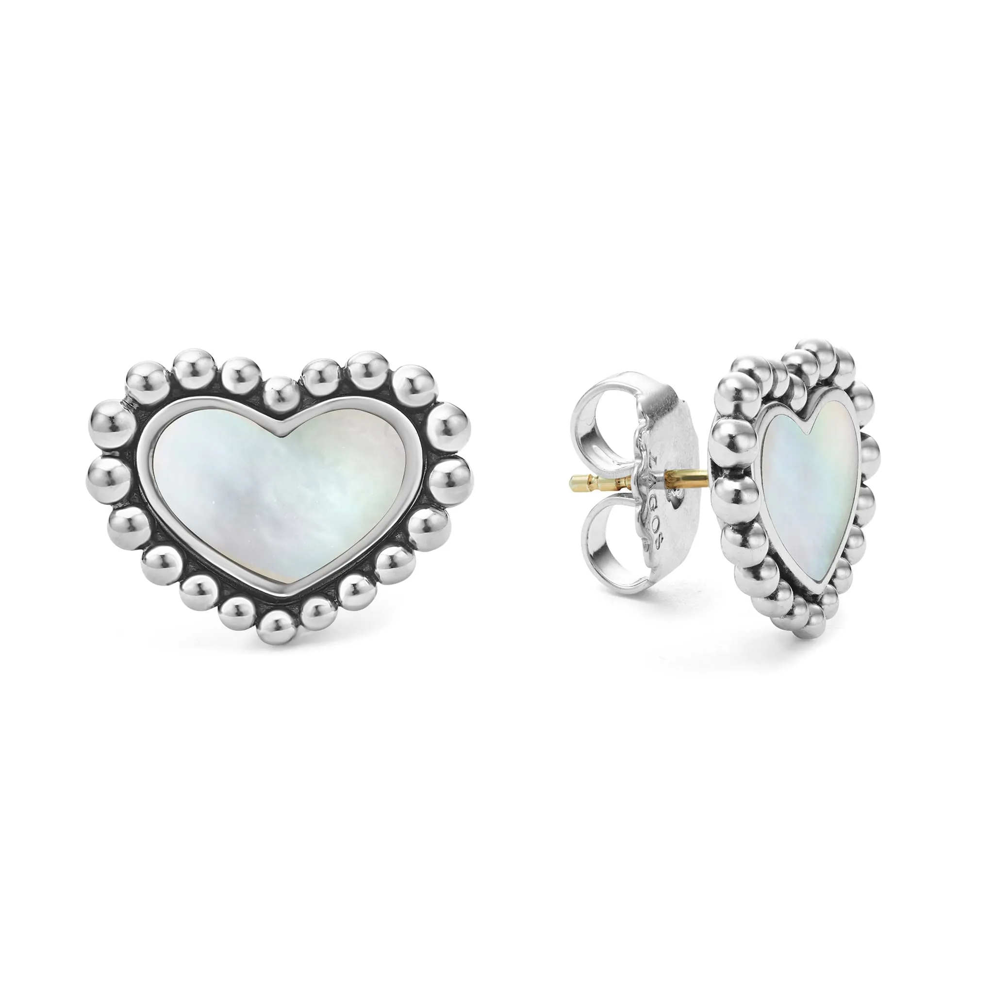 Maya Mother of Pearl Heart Stud Earrings sold by LAGOS product image thumbnail 4