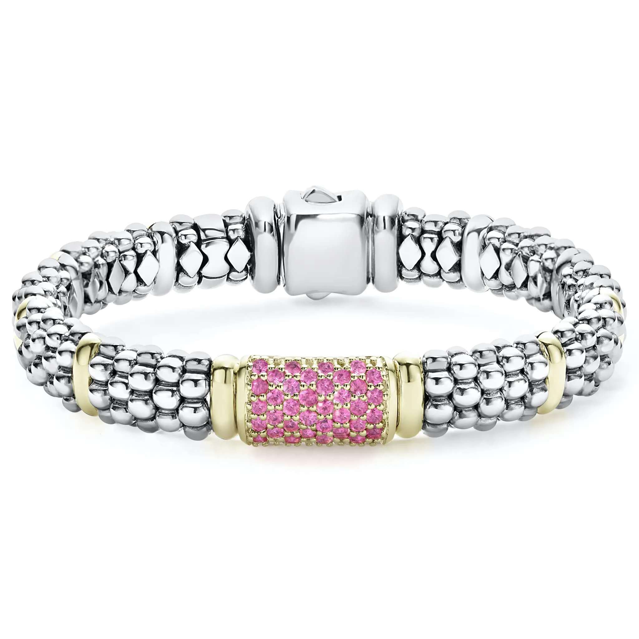 Signature Caviar Pink Sapphire Caviar Bracelet | 9mm sold by LAGOS