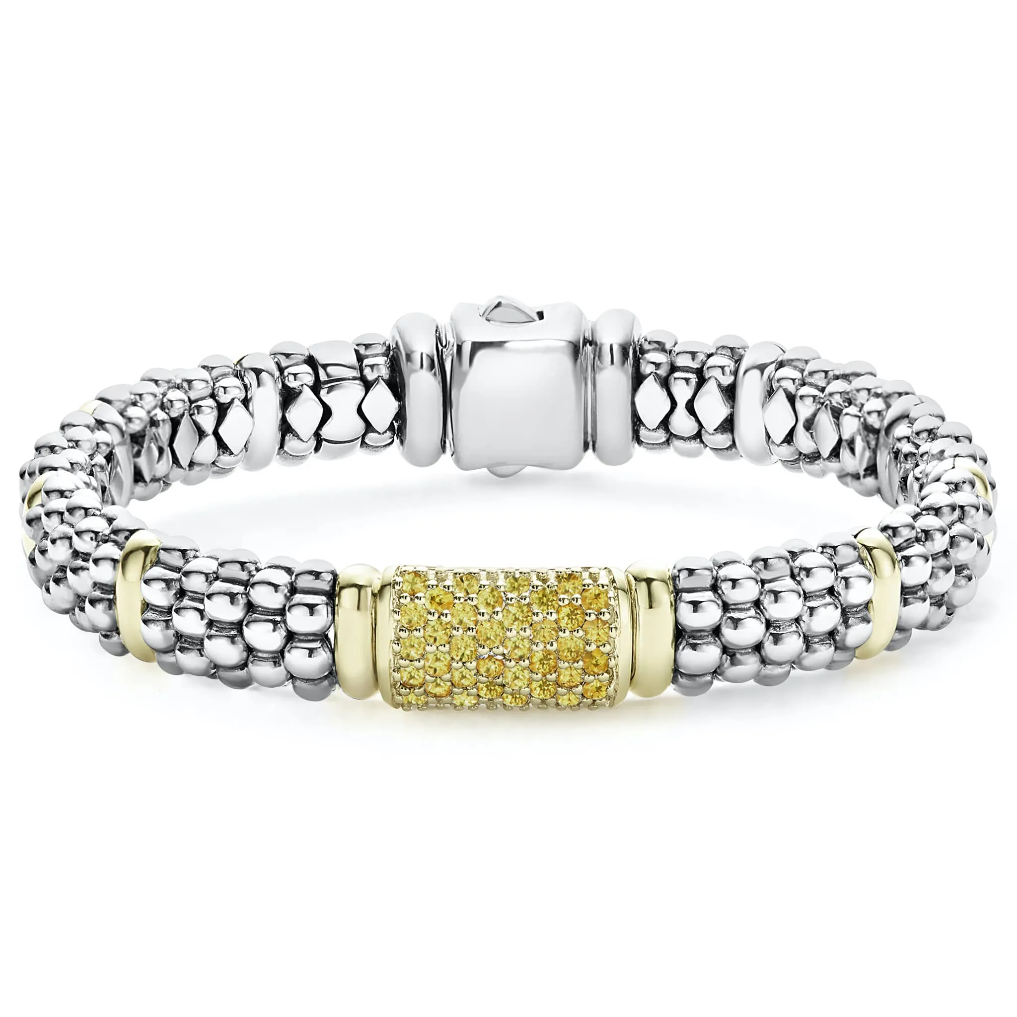 Signature Caviar Yellow Sapphire Caviar Bracelet | 9mm sold by LAGOS