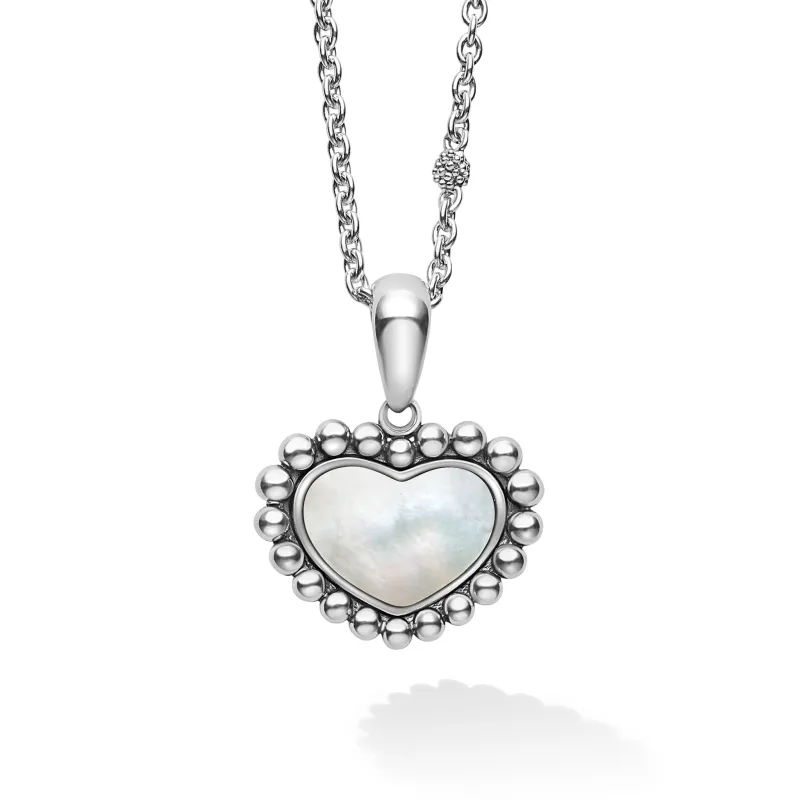 Maya Mother of Pearl Heart Necklace sold by LAGOS