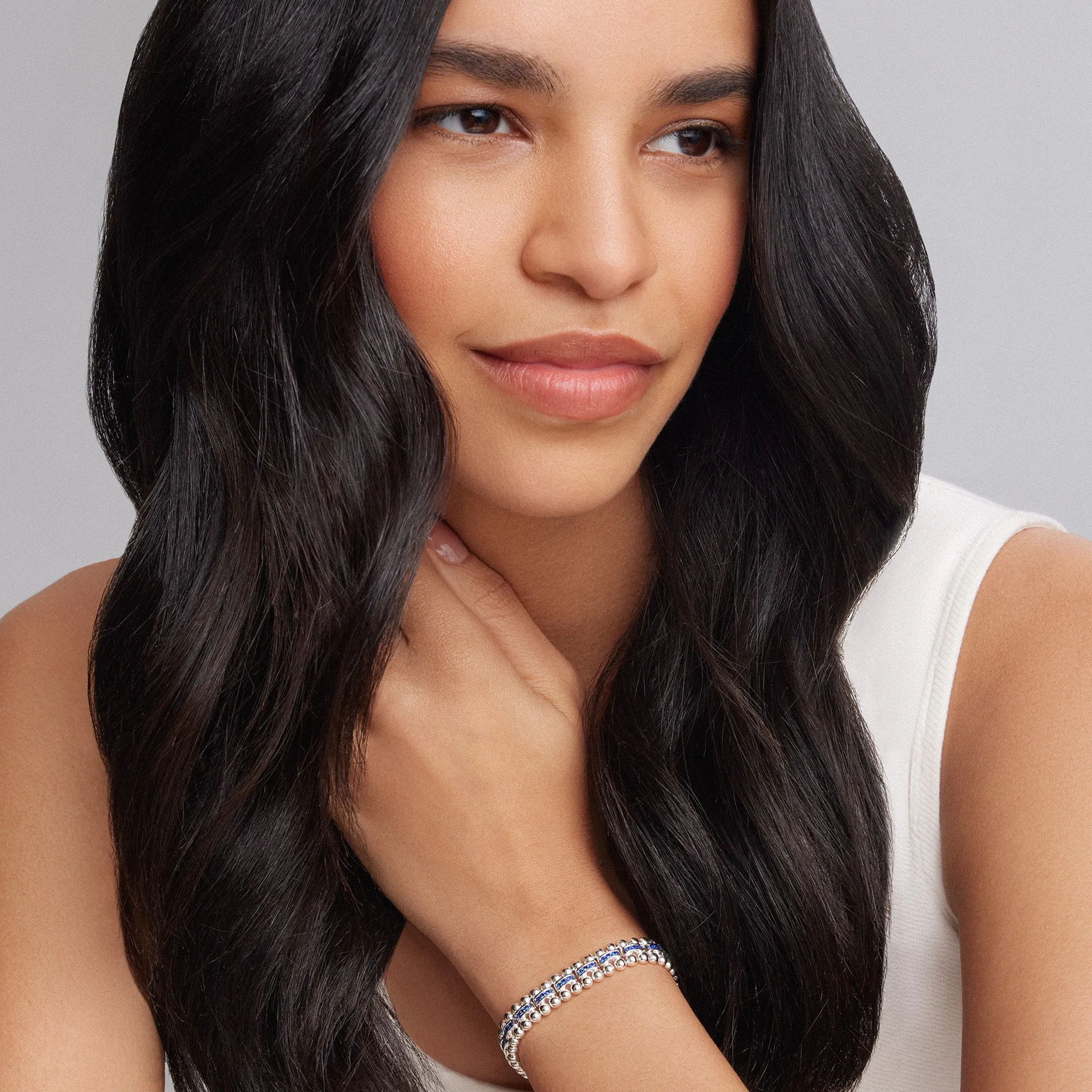 Caviar Spark Blue Sapphire Link Bracelet sold by LAGOS product image thumbnail 2