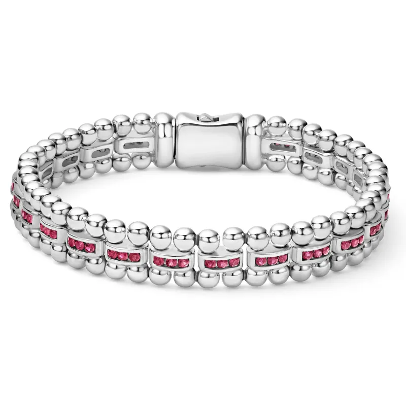 Caviar Spark Ruby Link Bracelet sold by LAGOS