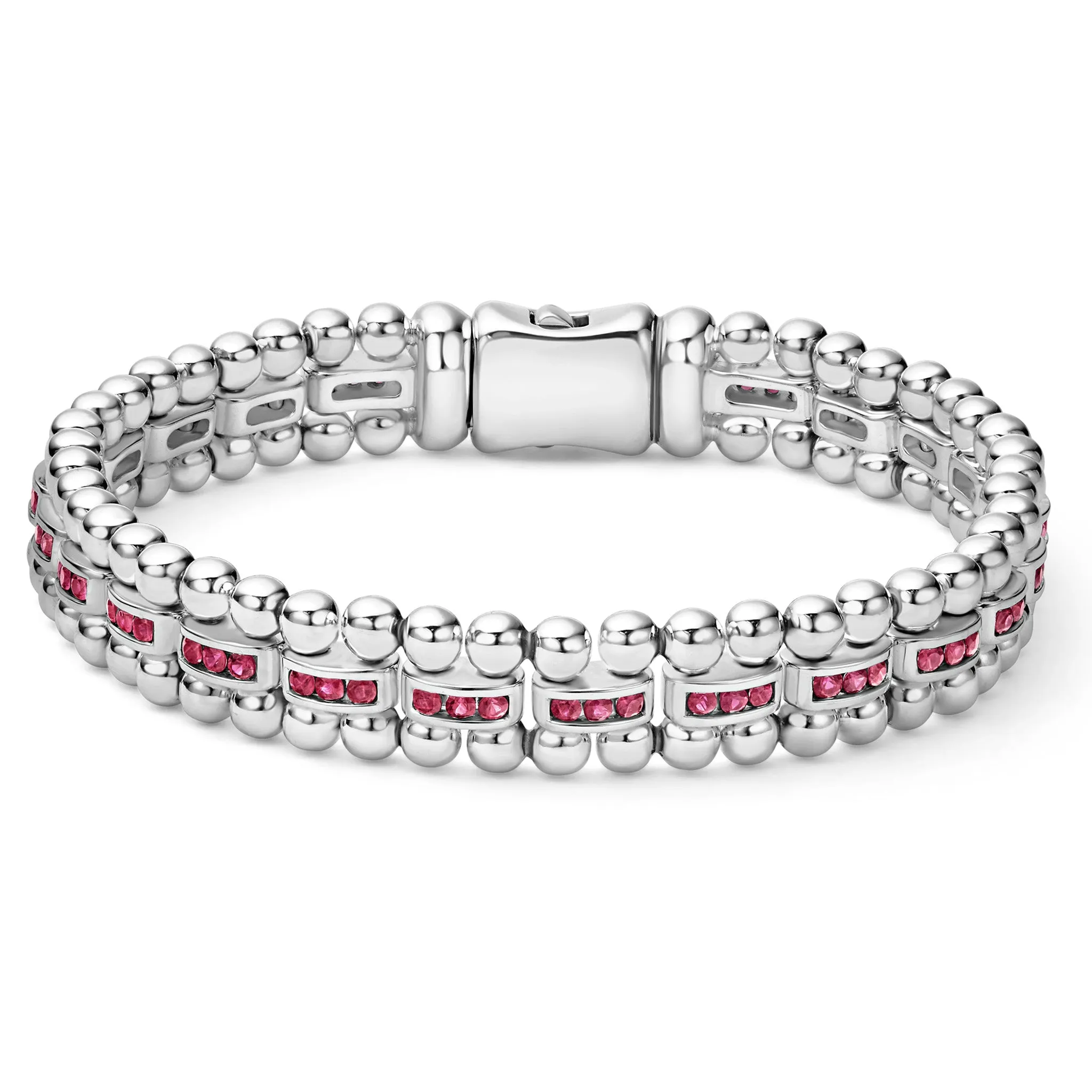 Caviar Spark Ruby Link Bracelet sold by LAGOS